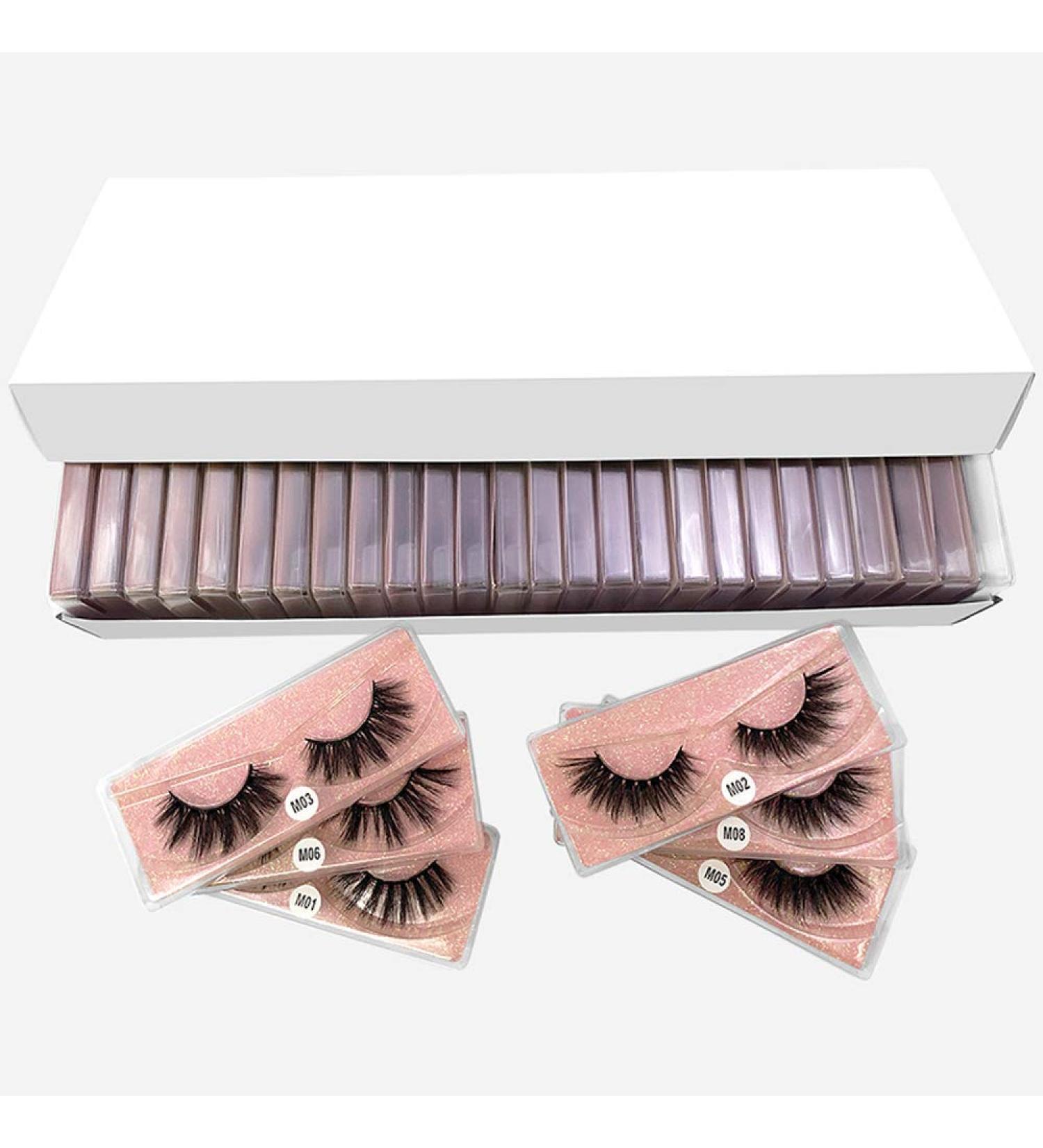 Wholesale 100 Pairs Mix Faux 3D Mink Lashes Bulk Set - Natural False Eyelashes for Makeup - Buy Online on GoSupps.com