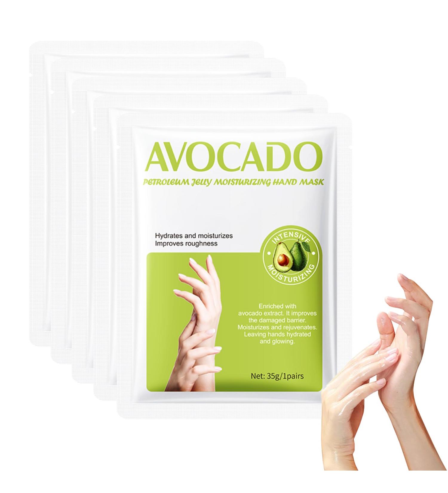 Masque Pour Les Mains Gants Hydratants L'avocat Masque Hydratant Pour Les Mains Avec De La Vaseline Masque De R paration Pour Les Mains Soin Des Mains Nourrissant Et Adoucissant 5 Paires - Buy Online on GoSupps.com