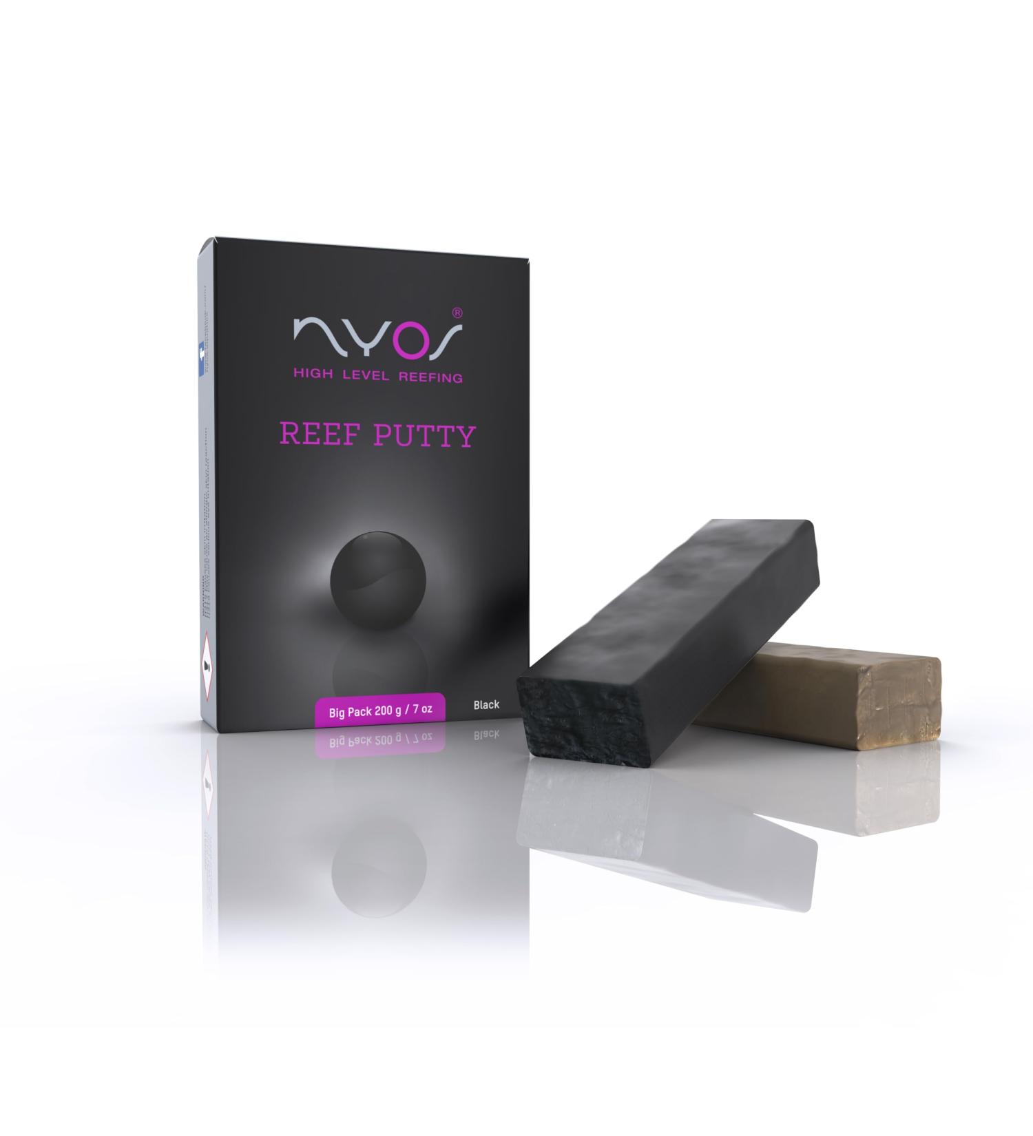 NYOS Reef Putty Black - Flexible two-component coral glue black 200g can be used above and underwater