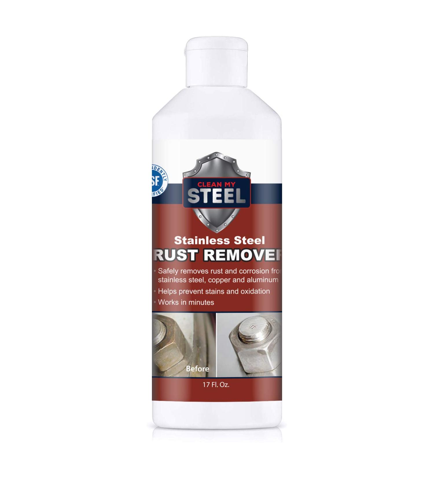 CLEAN MY STEEL Stainless Steel Cleaner and Rust Remover - Fast Acting 17 oz Formula - Buy Online on GoSupps.com