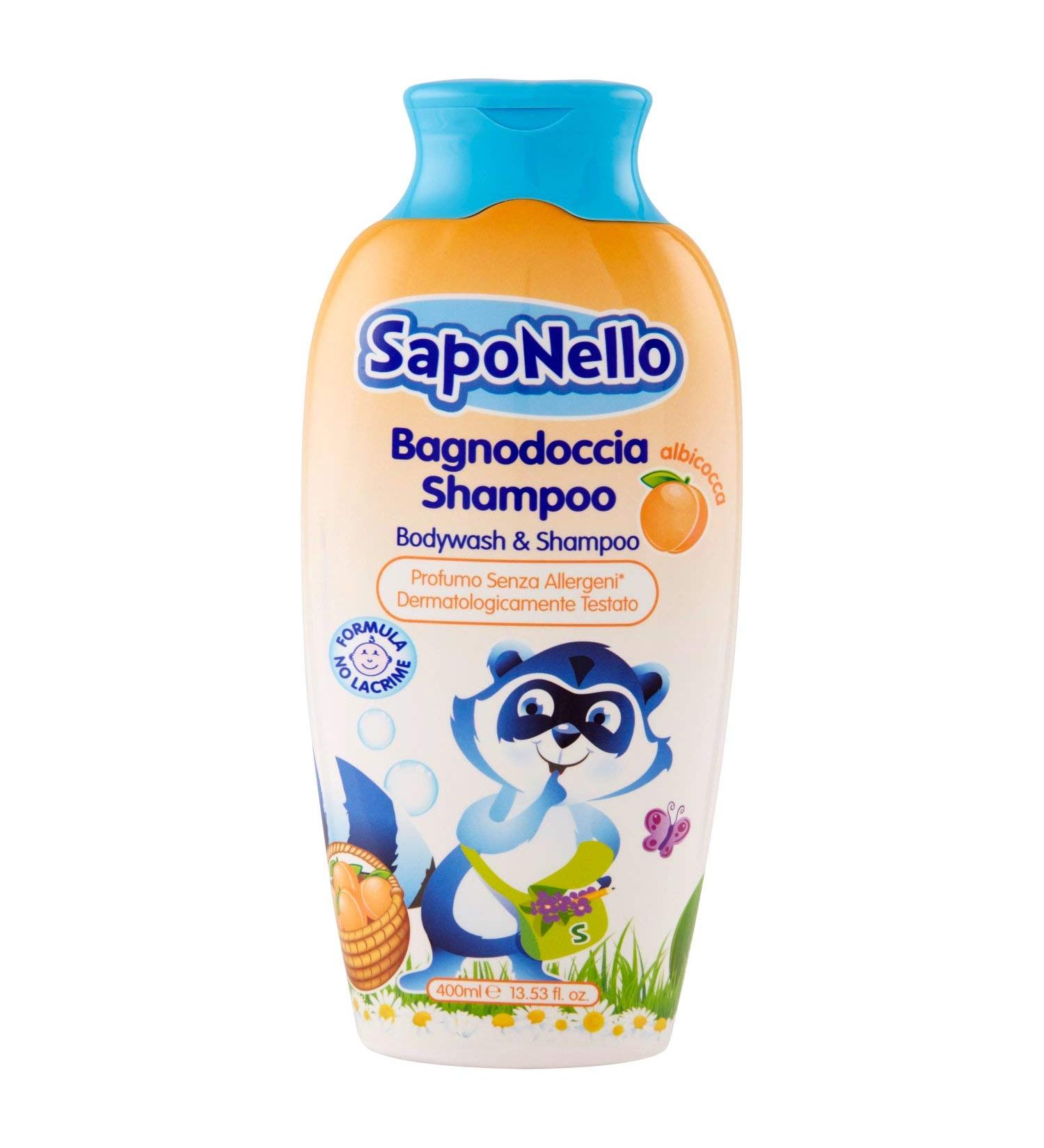 SAPONELLO SapoNello - Apricot shower shampoo tear-free formula moisturized skin - 400 ml