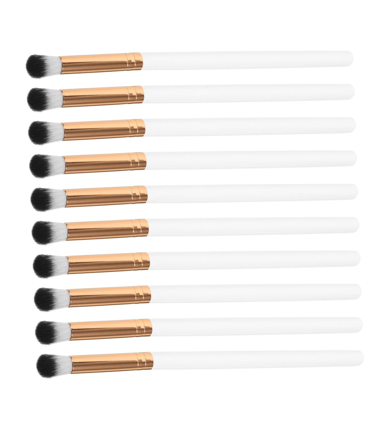 Baluue 10pcs Makeup Brush Make up Eyeshadow Brush Eye Makeup Tool Concealer Brush White Wooden Handle - Buy Online on GoSupps.com