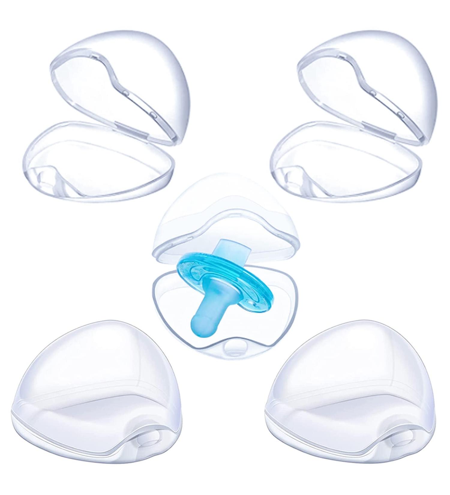 5 PCs Transparent Pacifier Box Portable & Dustproof Storage for Baby Pacifiers - Buy Online on GoSupps.com