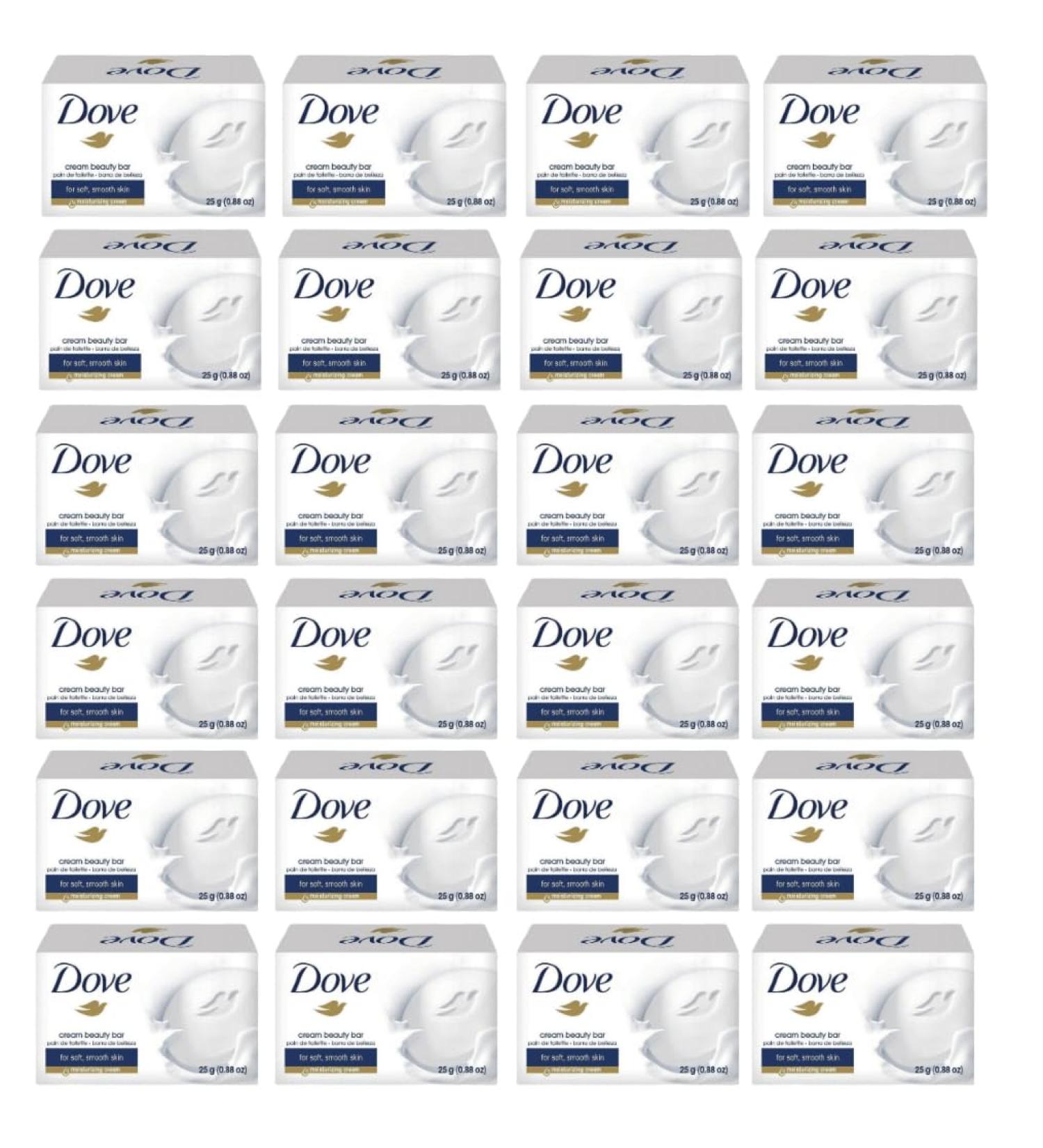 Buy 12 Pack Dove Cream Beauty Bar Travel Size Soap (25g) - Perfect for International Shipping - Buy Online on GoSupps.com