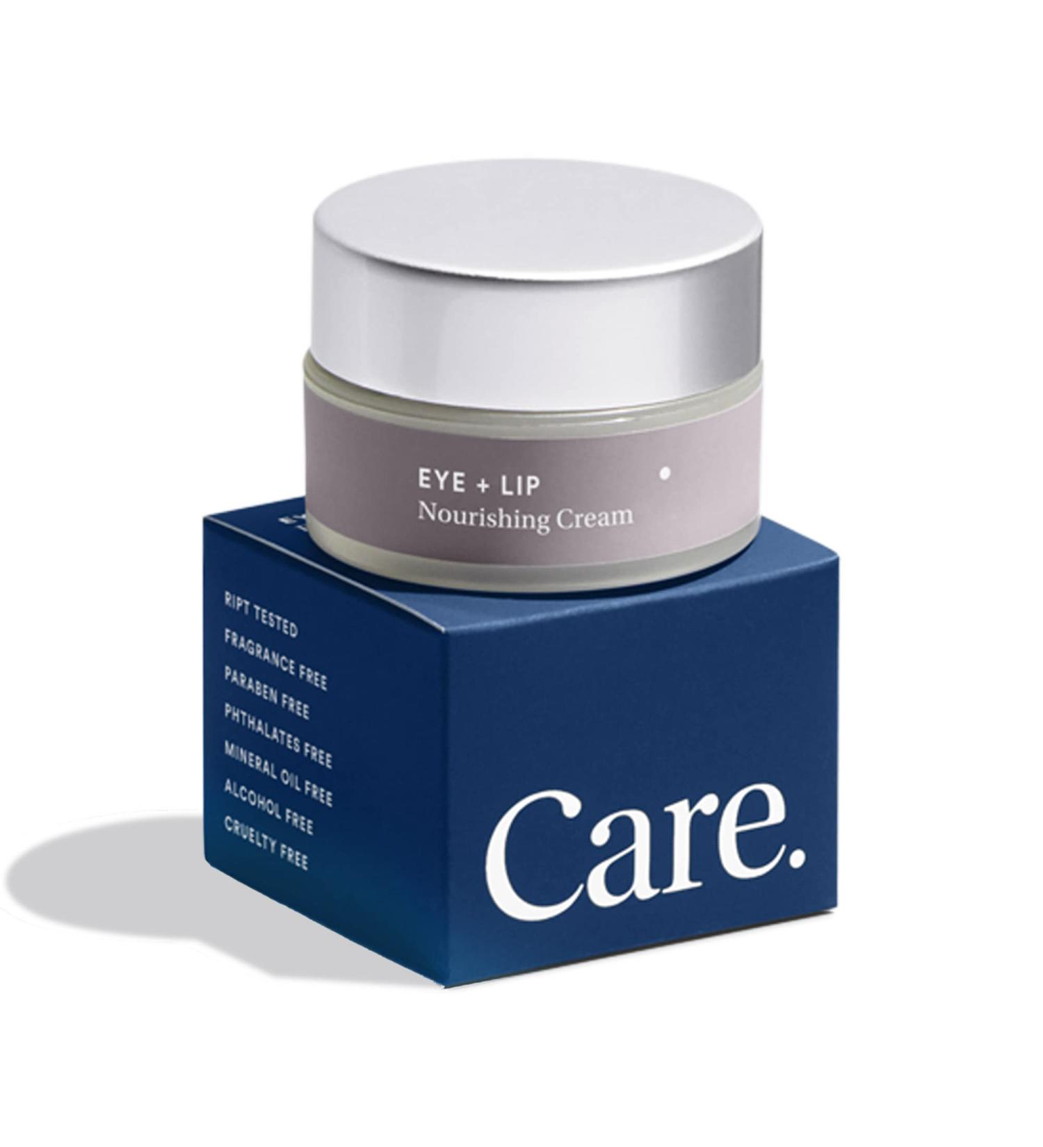 Care Eye+Lip Nourishing Cream with Caffeine, Vitamin K, Vitamin C & Peptides - De-Puffs, Reduces Dark Circles - Fragrance-Free, Cruelty-Free - 0.5oz - Buy Online on GoSupps.com