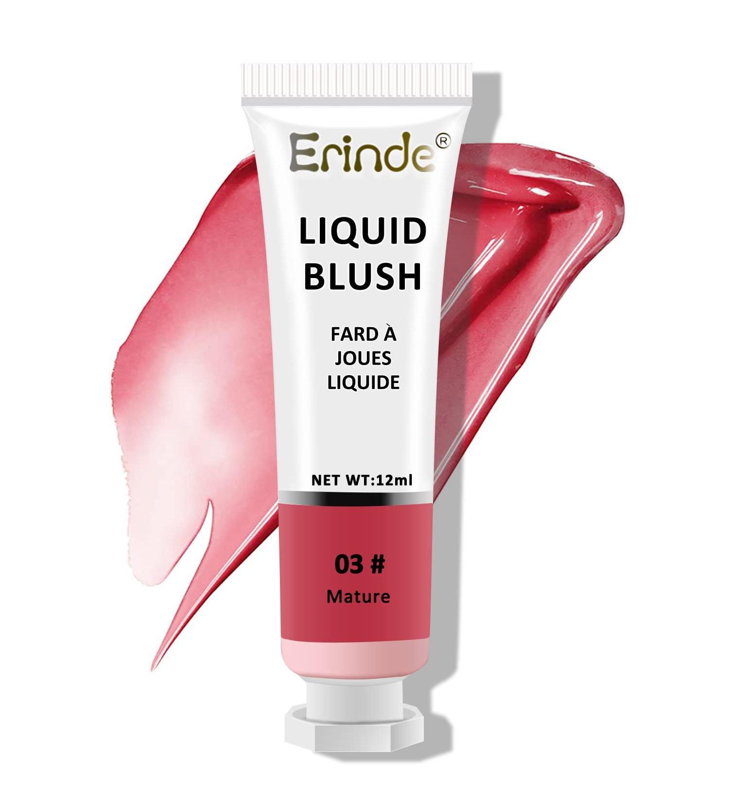 Erinde Gel Cream Blush Makeup 03#Mature - Dewy Finish, Lightweight & Breathable Water-Based Liquid Blush for Summer Refreshing Makeup - Buy Online on GoSupps.com