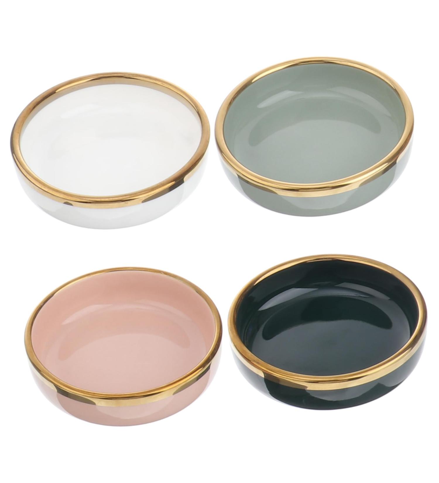 Ciieeo 4pcs Ceramic Saucer Dessert Trays Seasoning Dish Soy Sauce Dish Appetizer Plate Kitchen Supplies Sauce Plate Dipping Bowls Ceramic Serving Dishes Cake Plates Ceramics Nordic Sauces - Buy Online on GoSupps.com