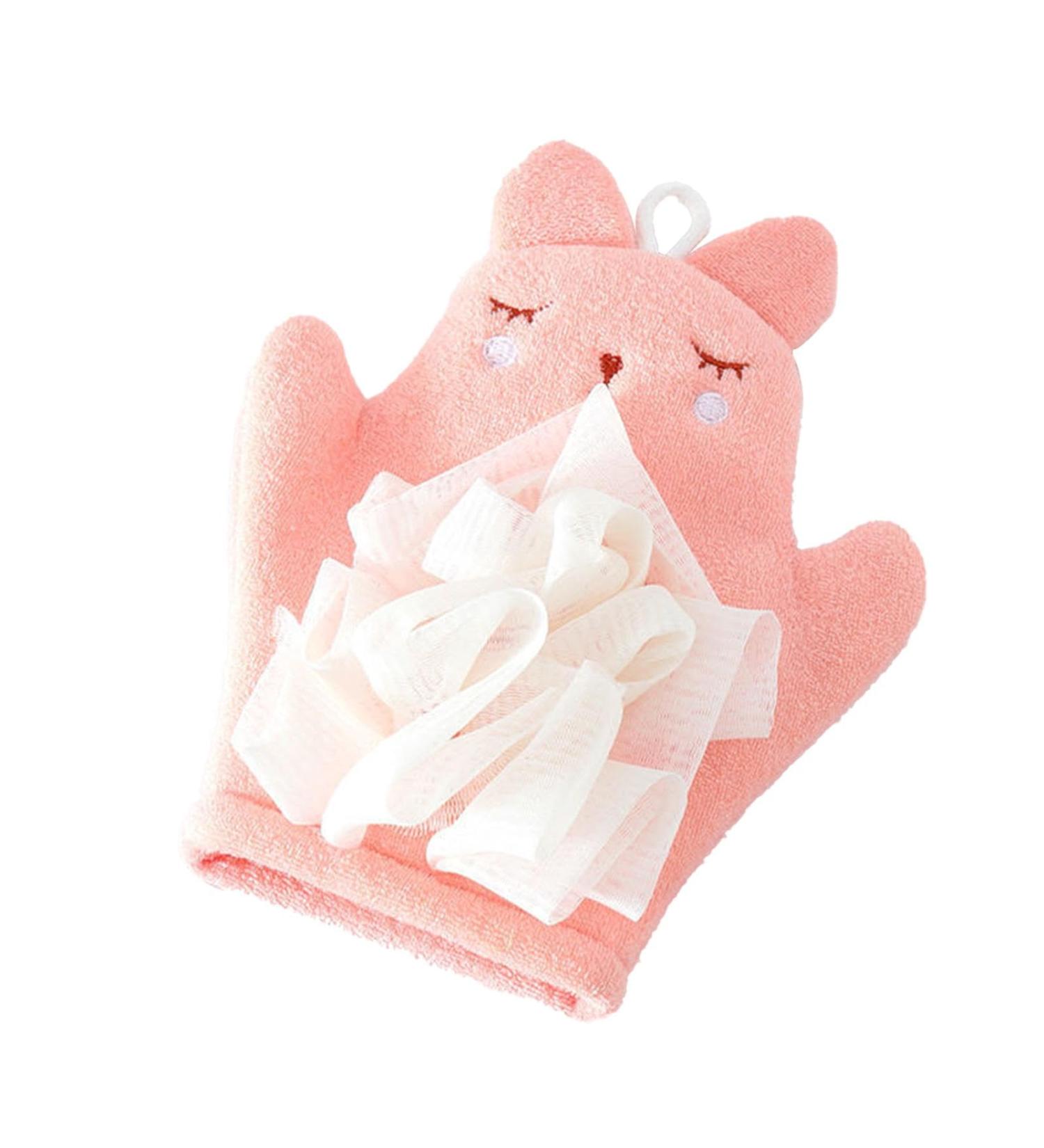Kid Shower Brush - Bath Scrubber Body Wash Towel | Gentle Body Wash Sponge Kid Body Wash Sponge Children's Bath Towel Sponge Gentle Children's Body Wash Sponge Pink - Buy Online on GoSupps.com