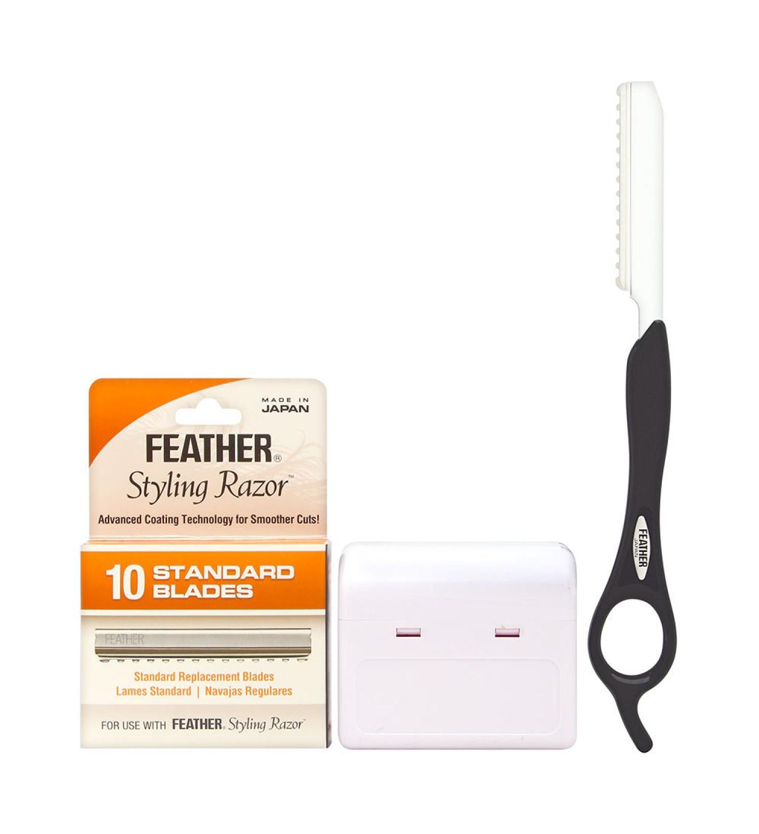 Jatai Feather Black Styling Razor Introductory Kit - Precision Hair Cutting Tool for Professional and Home Use | International Shipping Available - Buy Online on GoSupps.com