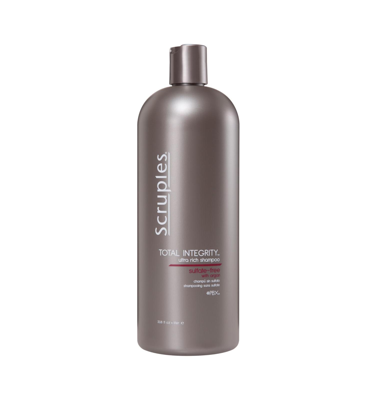 Scruples Total Integrity Shampoo - Professional Argan Oil Shampoo - Nourishes Chemically Treated Hair and Prolongs the Life of Hair Color - Ultra-Rich & Sulfate-Free Color Safe Shampoo (33.8 oz)