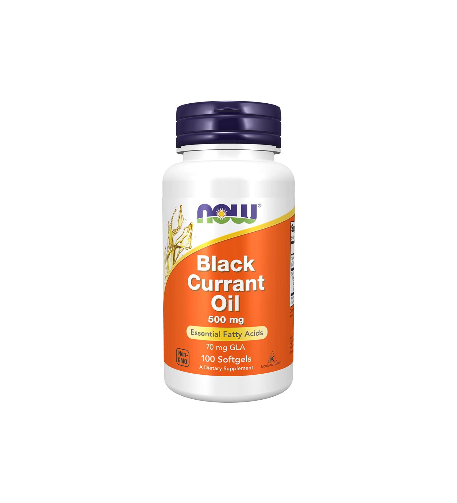 Buy Now Foods Black Currant Oil 500mg - 100 Softgels | Premium Health Supplement - Buy Online on GoSupps.com