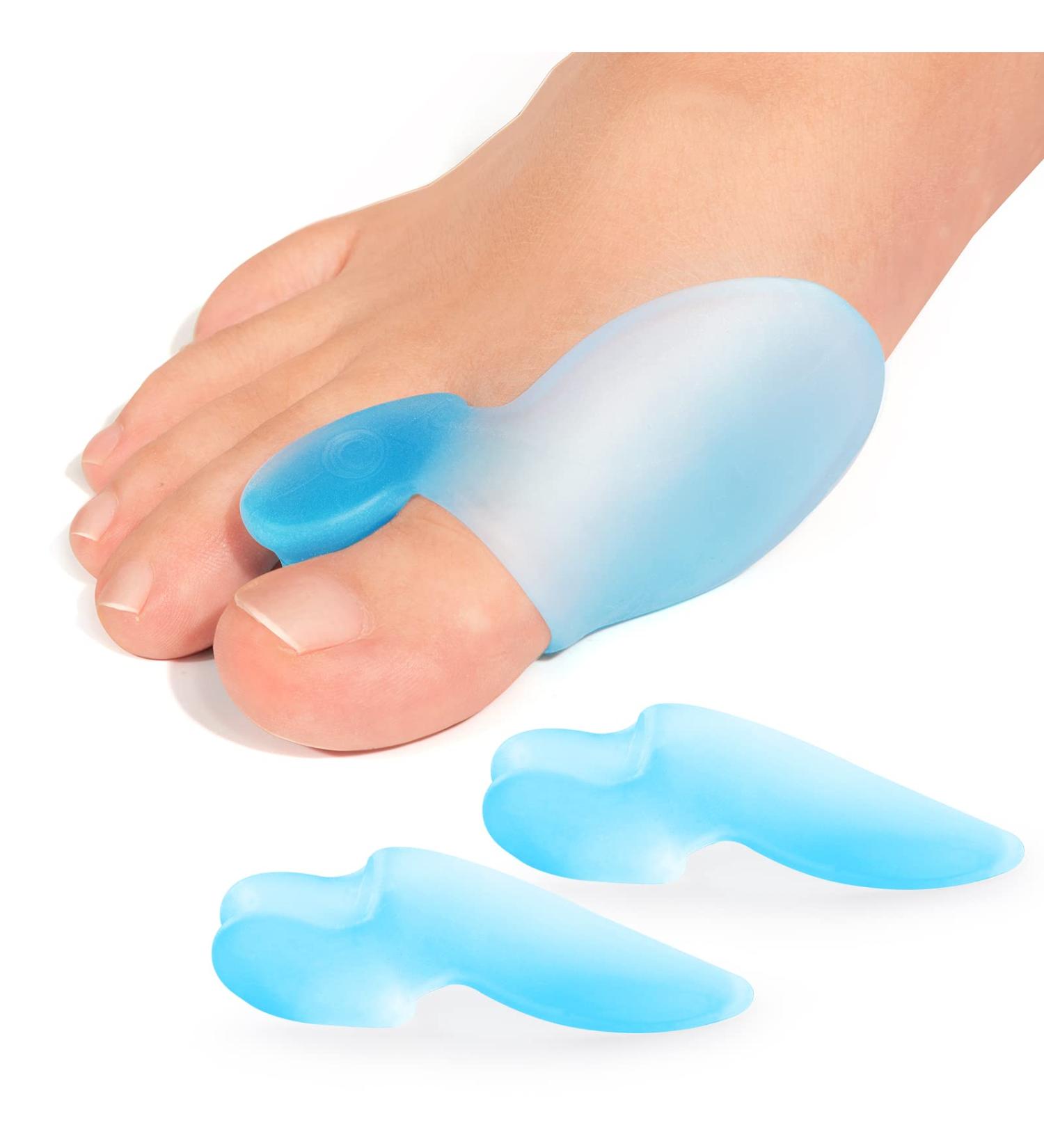 Sumifun Clear Gel Bunion Cushion Protector - 12 Pack | Relieve Foot Pain | Realign Big Toe | Bunion Corrector for Men or Women (Blue) - Buy Online on GoSupps.com