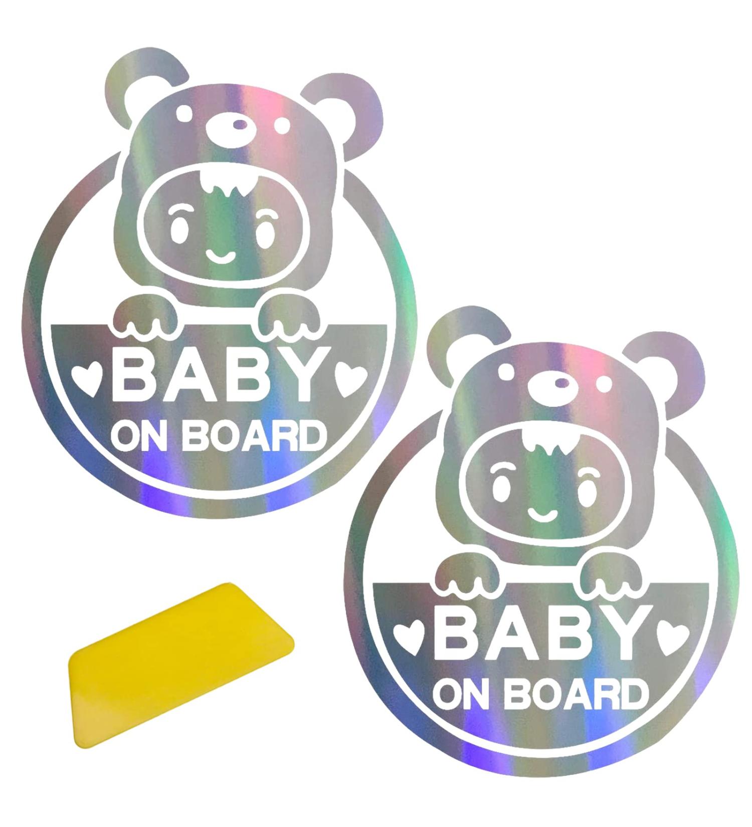 Baby on Board Sticker 2 Pack - Vinyl Magnetic Car Signs | UV Protected & Waterproof - Perfect for International Shipping - Buy Online on GoSupps.com