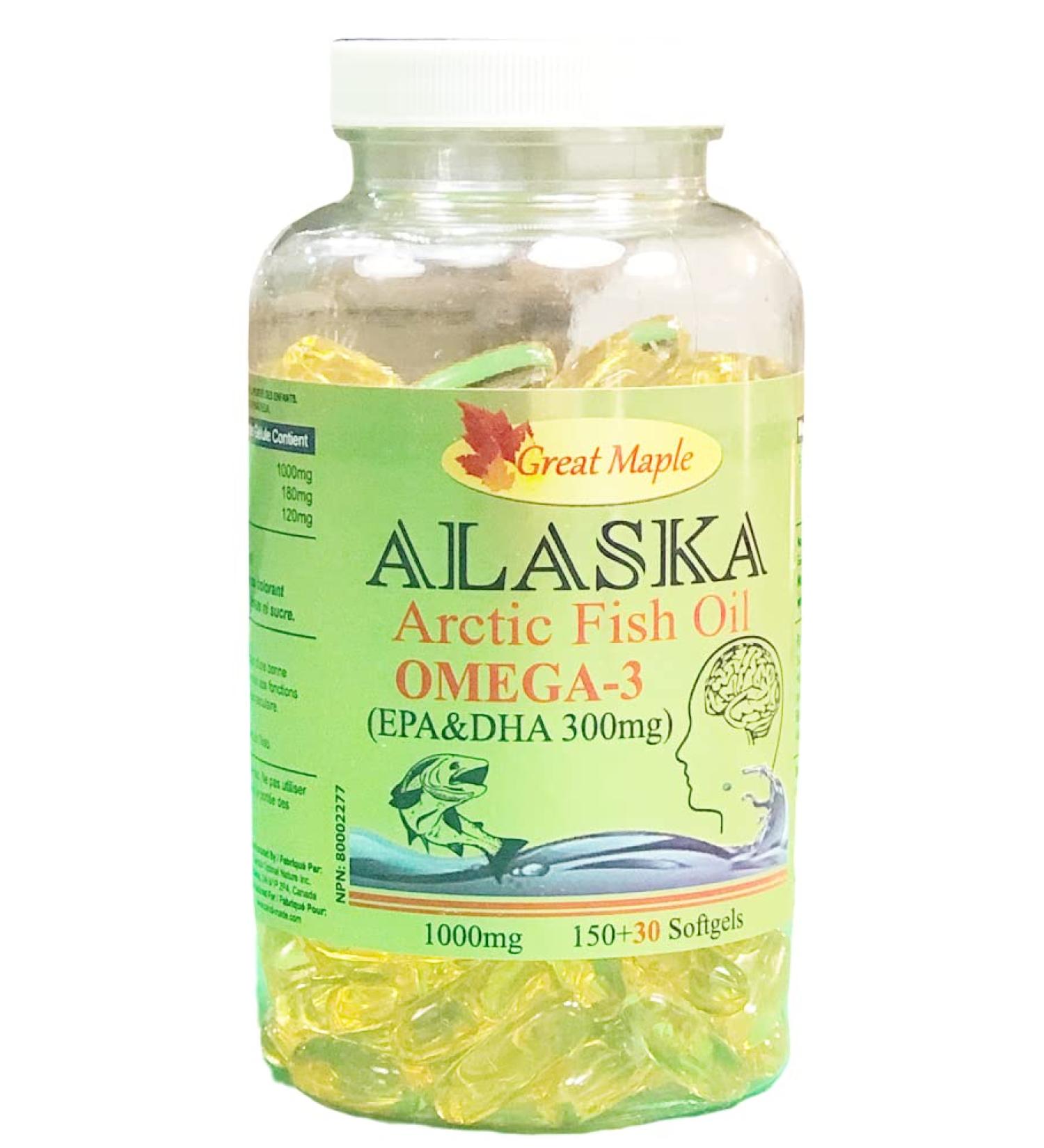 Great Maple Alasika Deep Sea Fish Oil 1000mg Omega-3 180 Softgels - Buy Online on GoSupps.com