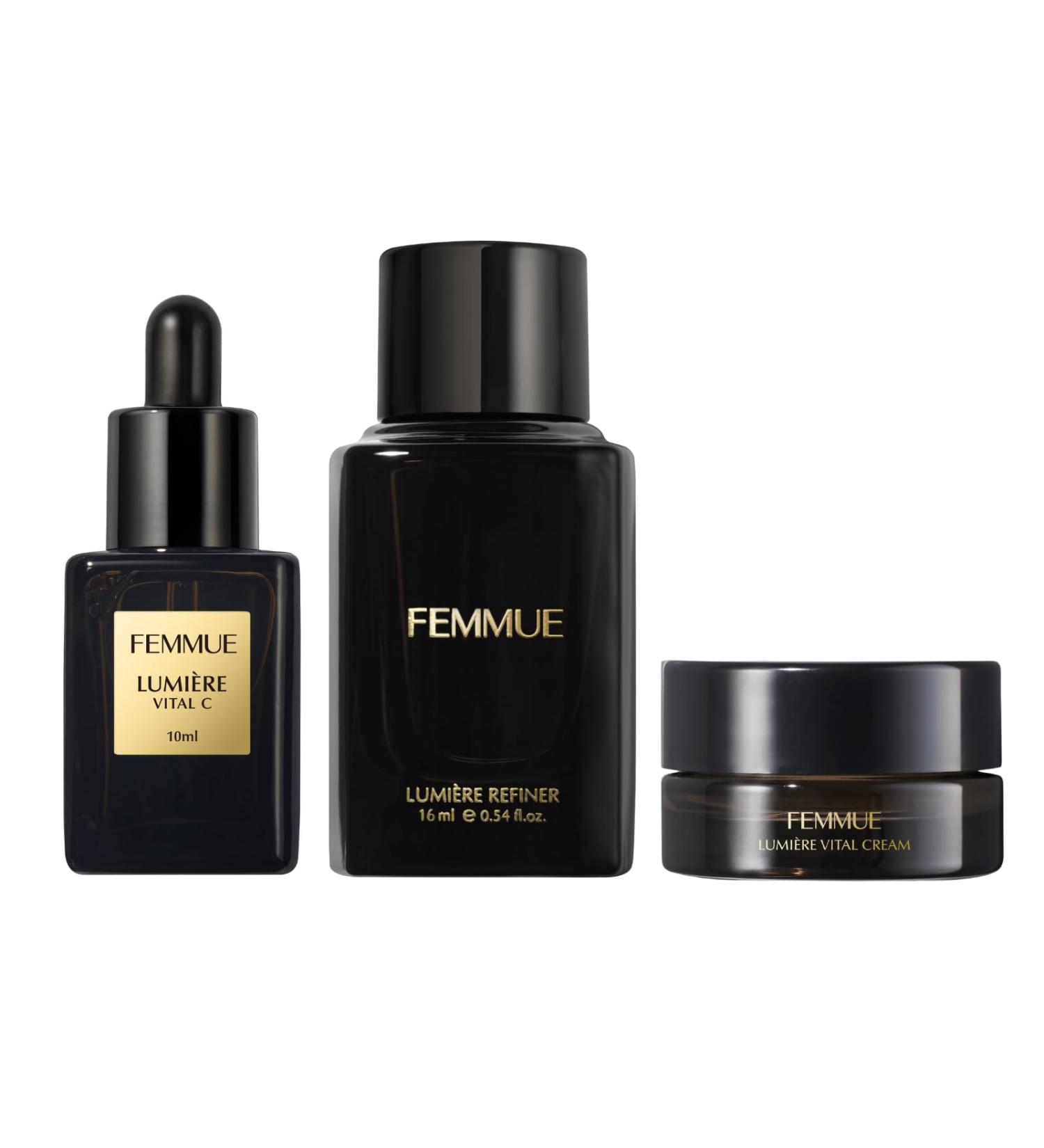 Lumi re Discovery Kit (3pc) | Hydrate & Plump Skin with Vital C Serum Refiner Toner & Cream Moisturizer | Korean Skin Care with Vitamin C Niacinamide & Phyto-collagen - International Shipping Available - Buy Online on GoSupps.com
