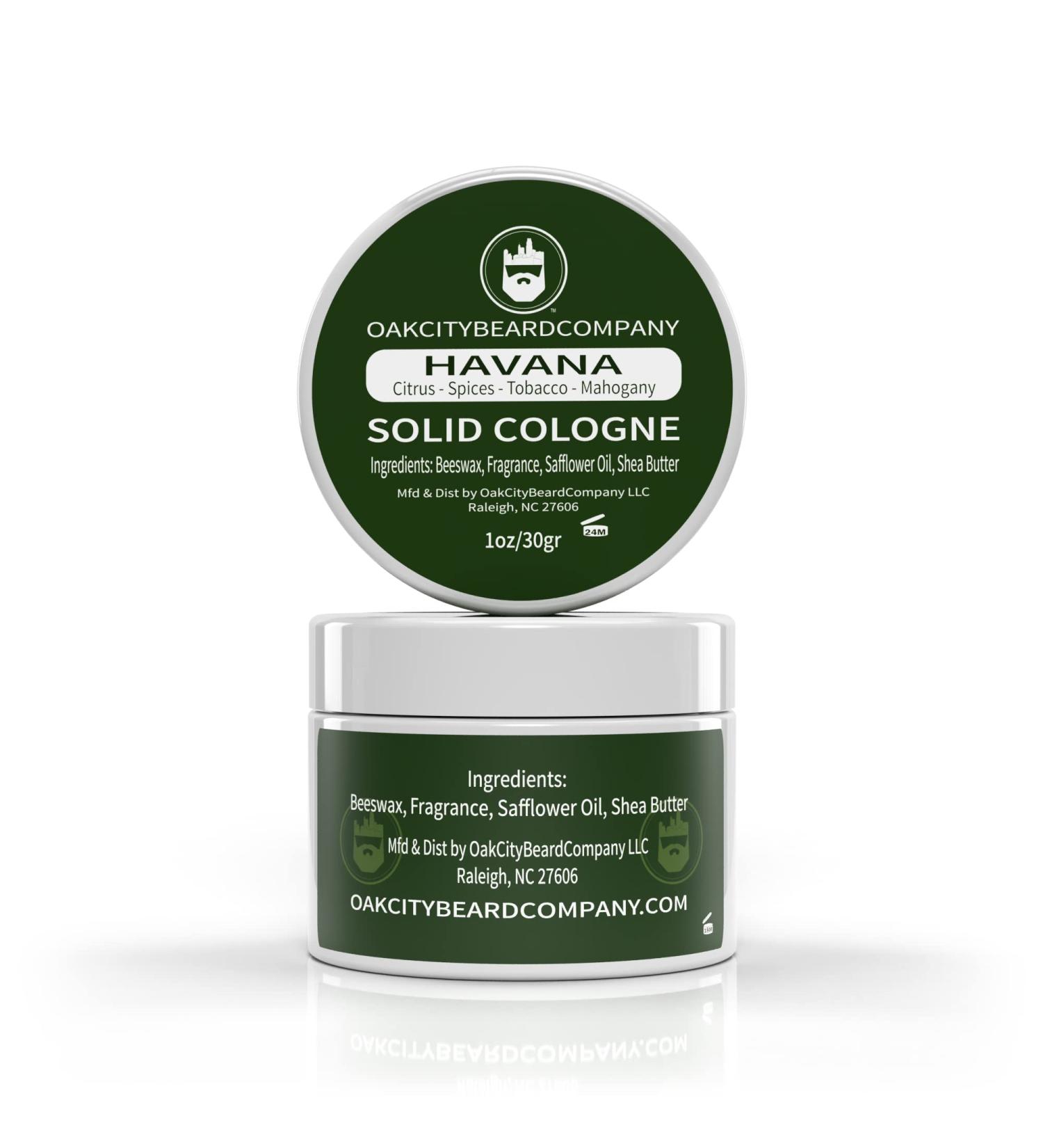 Oak City Beard Company - Havana - Solid Cologne - 1 Ounce - Citrus - Spices - Tobacco - Leather - Buy Online on GoSupps.com