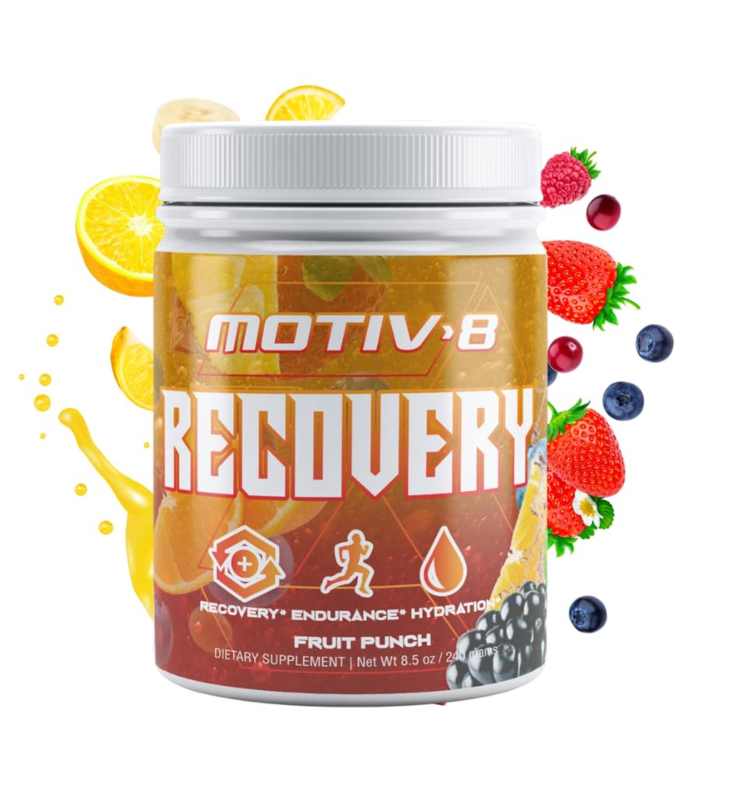 Motiv-8 Recovery Hydration and Recovery Electrolyte Recovery Drink Increased Endurance Enhances Recovery Sugar-Free (60 Servings Fruit Punch) - Buy Online on GoSupps.com