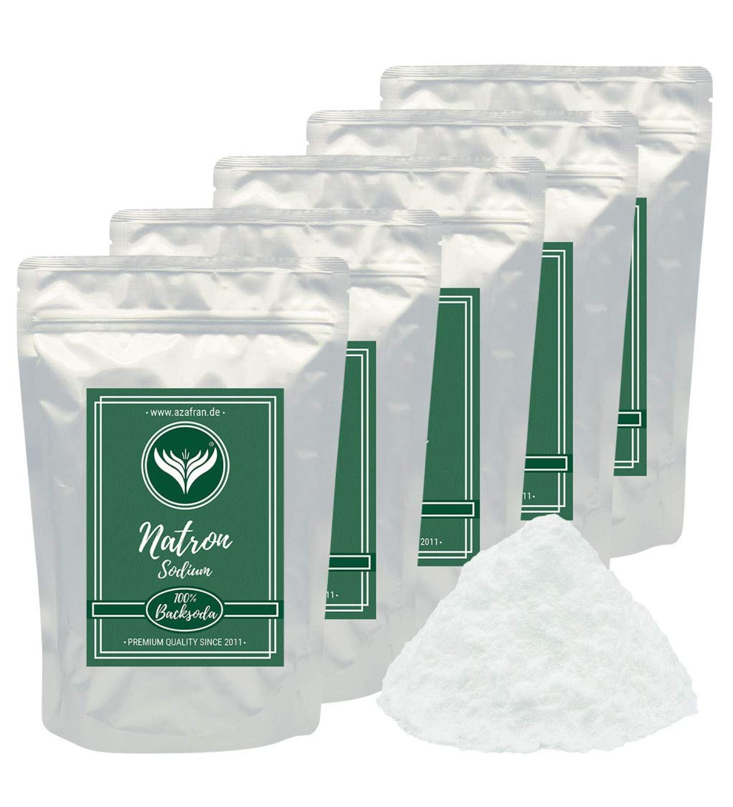 Buy Azafran Natron - Sodium Hydrogen Carbonate E500ii 5kg | Best Quality Sodium Bicarbonate for Baking & Cleaning | International Shipping Available - Buy Online on GoSupps.com