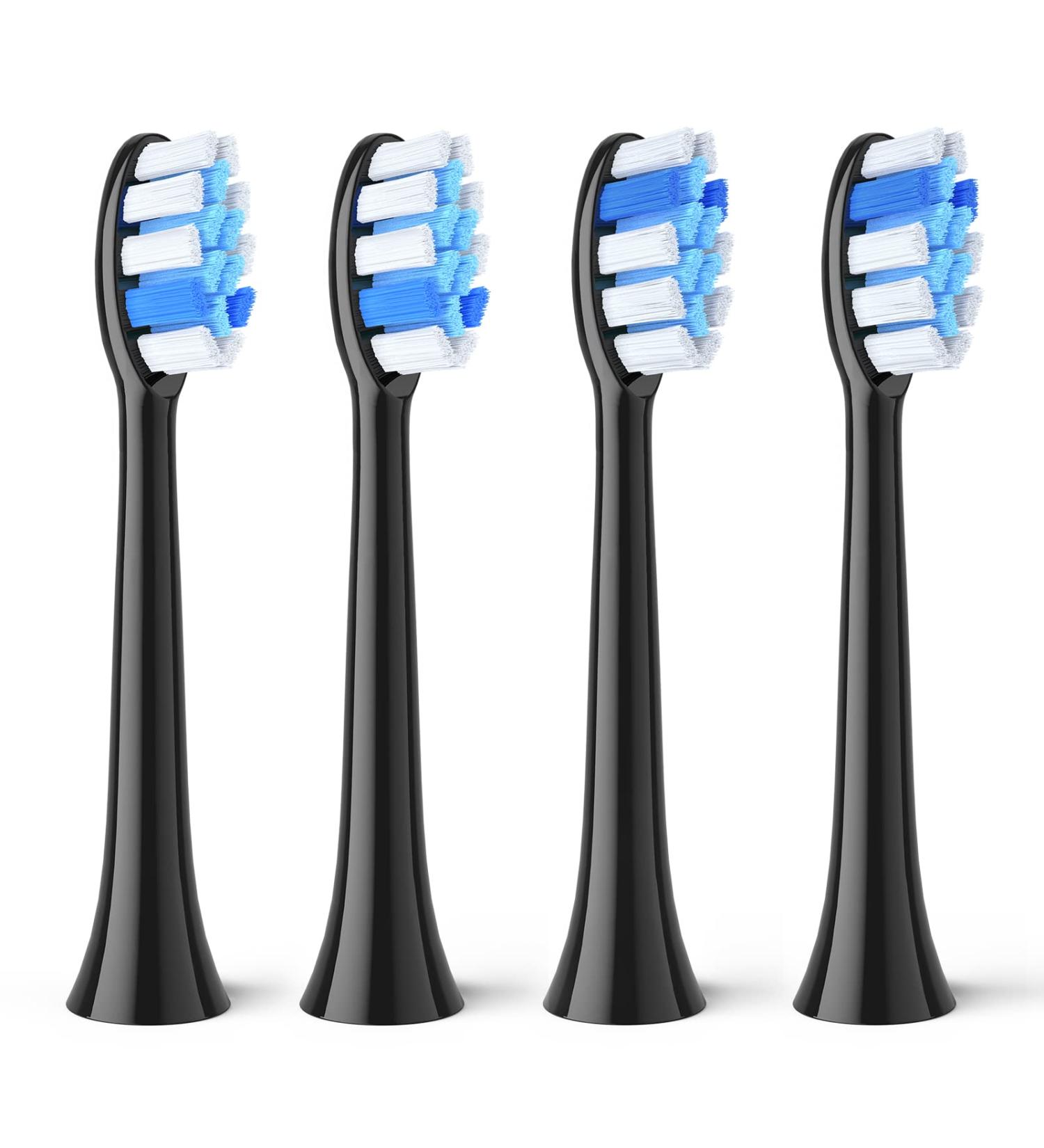 Bitvae Smart S2 Black Toothbrush Replacement Heads - 4 Pack - Buy Online on GoSupps.com