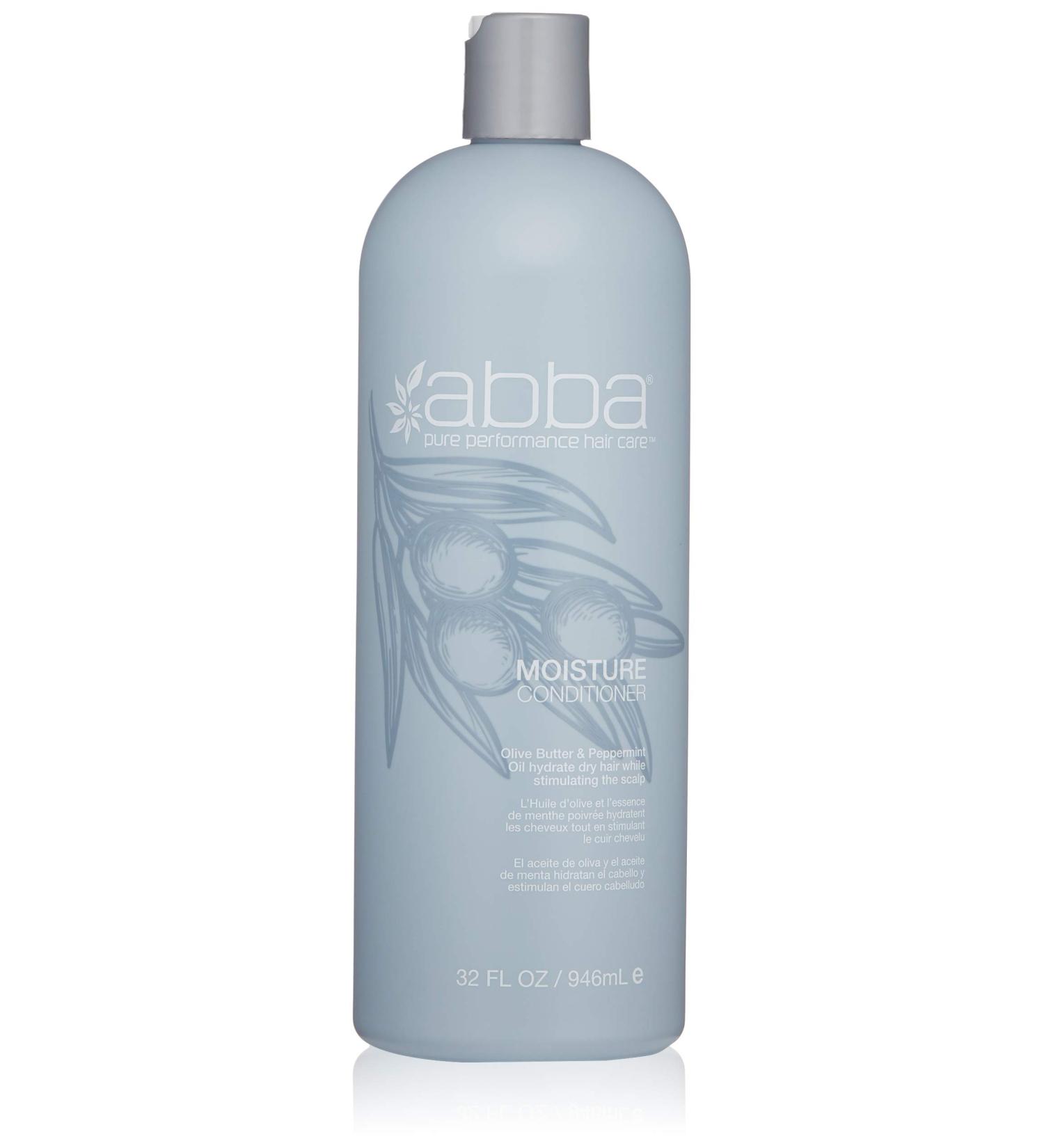 ABBA Olive Butter & Peppermint Oil Moisture Conditioner - Hydrating & Strengthening for Dry Hair - 32 Fl Oz - Buy Online on GoSupps.com
