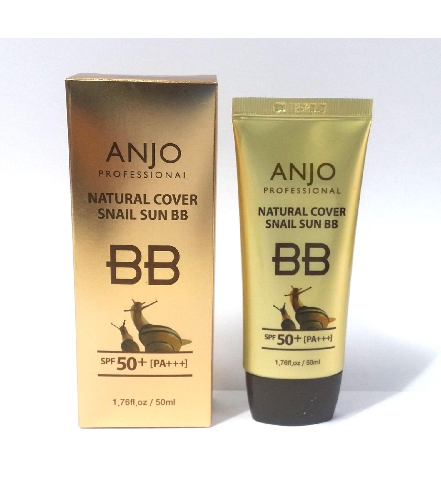 ANJO Natural Cover Snail Sun BB Cream SPF 50+PA+++ 50ml X 3EA - Korean Cosmetics - Buy Online on GoSupps.com