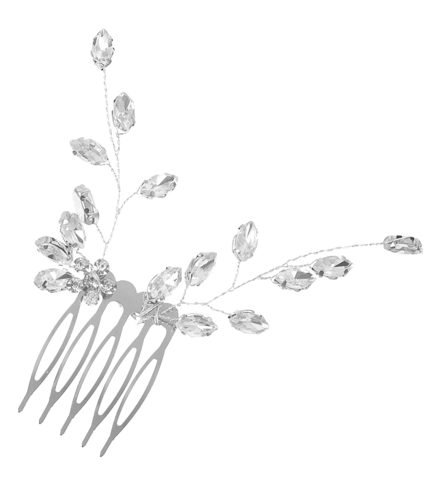 minkissy Small Side Comb Wedding Hair Accessories Tiara Wedding Hair Comb Hair Accessories for Wedding Bridal Hair Side Comb Bride Rhinestones Zinc Alloy Little Plum Blossom - Buy Online on GoSupps.com