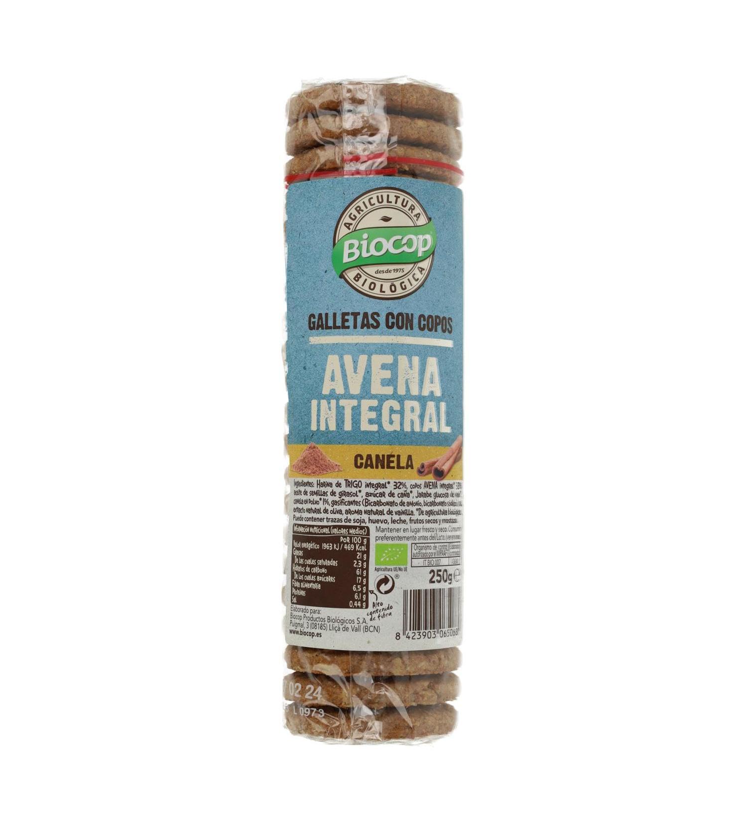Biocop Biocop Whole Oatmeal Biscuits Cinnamon 250g