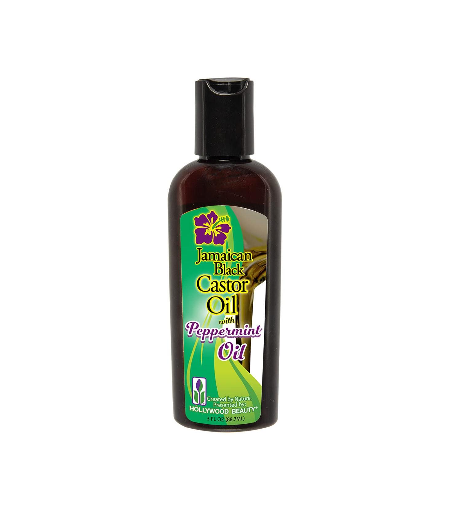 Hollywood Beauty Jamaican Black Castor Oil W/ Peppermint Oil 3 Oz (Pack Of 2)