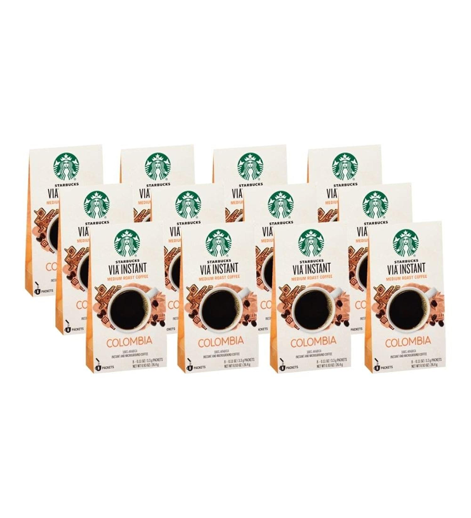 Starbucks VIA Instant Columbia Coffee - 8ct (Pack of 12) - Buy Online on GoSupps.com