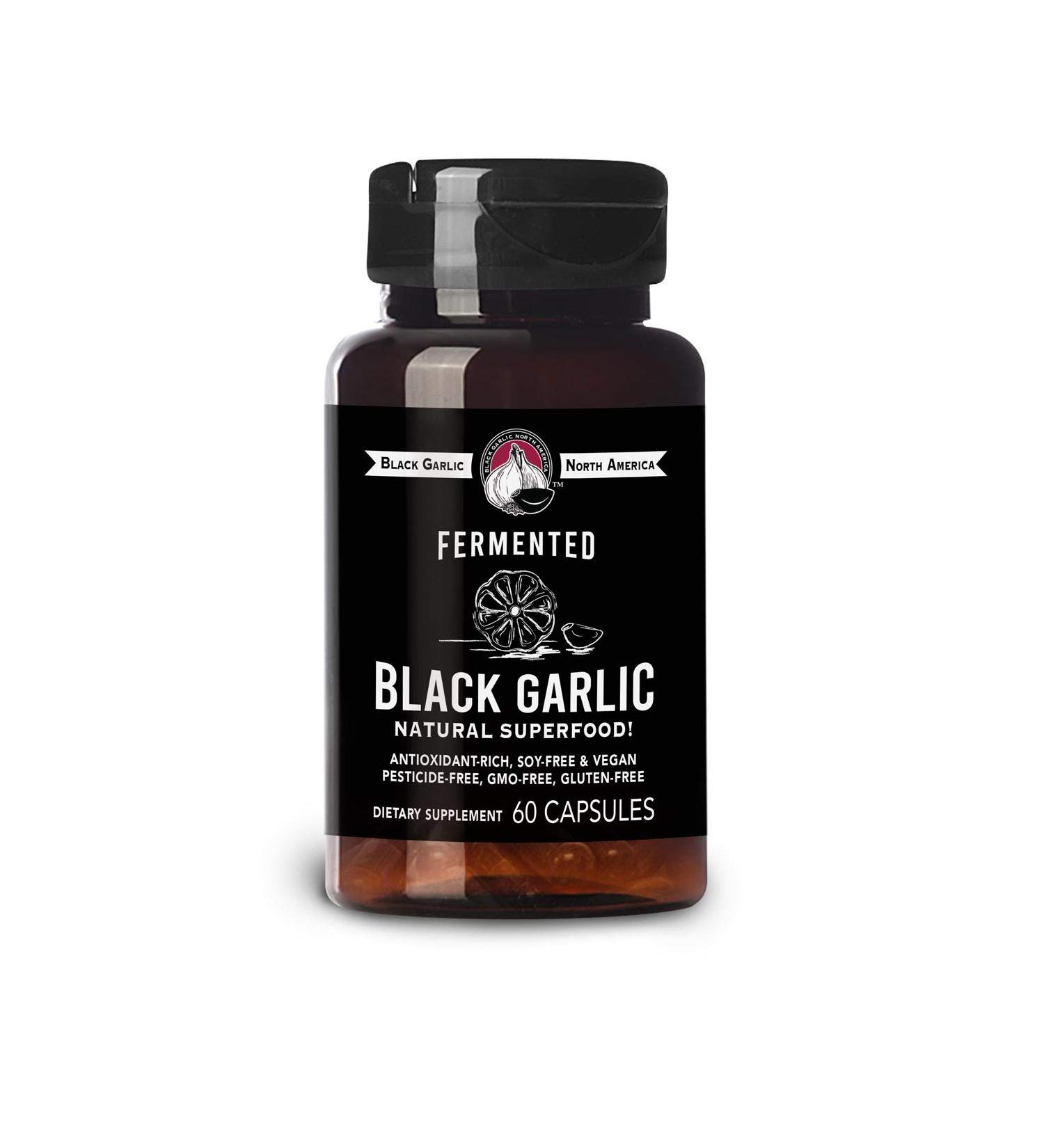 Black Garlic Capsules Natural SUPERFOOD 60 Capsules / 30 Servings (1 000mg/Serving) - Buy Online on GoSupps.com