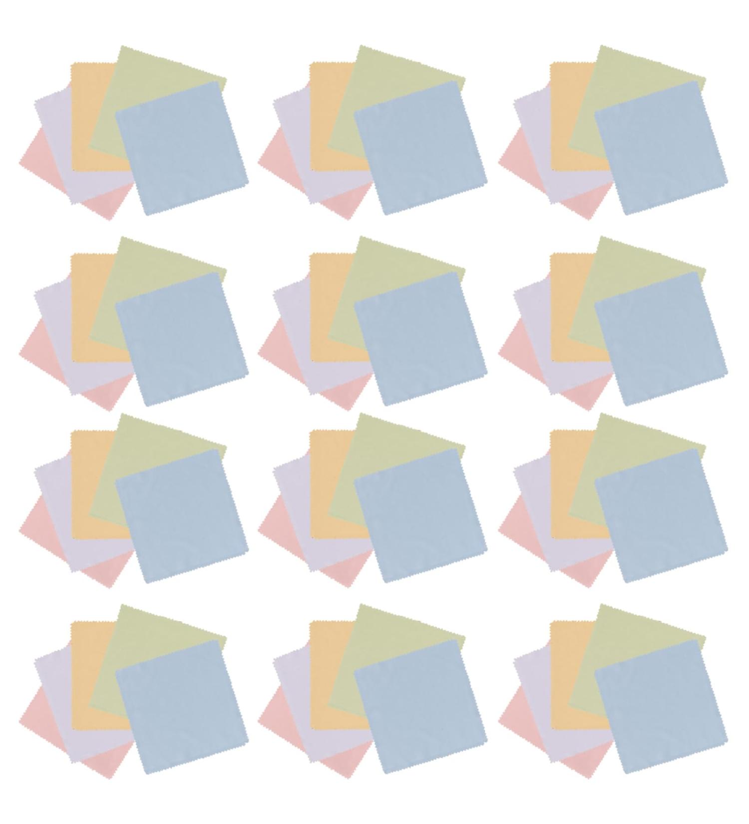 FOMIYES 50pcs Glass Cleaning Cloths - Lens Cleaning Wipes for Glasses - Colored Microfiber Eye Glass Cleaning Cloths - Perfect for Spectacles & Accessories - Buy Online on GoSupps.com