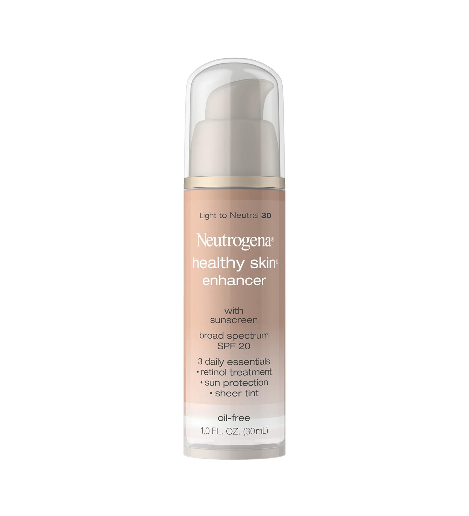 Neutrogena Healthy Skin Enhancer SPF 20 Sheer Tint with Retinol | Light to Neutral | 1 fl. oz - Buy Online on GoSupps.com