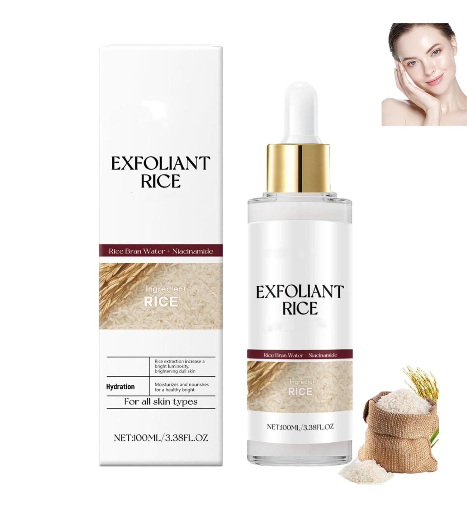 S rum au riz blanc + S rum au riz noir Gommage exfoliant doux pour le visage et le corps apaisant claircissant affinant et anti-points noirs pour tous types de peau. (White) - Buy Online on GoSupps.com