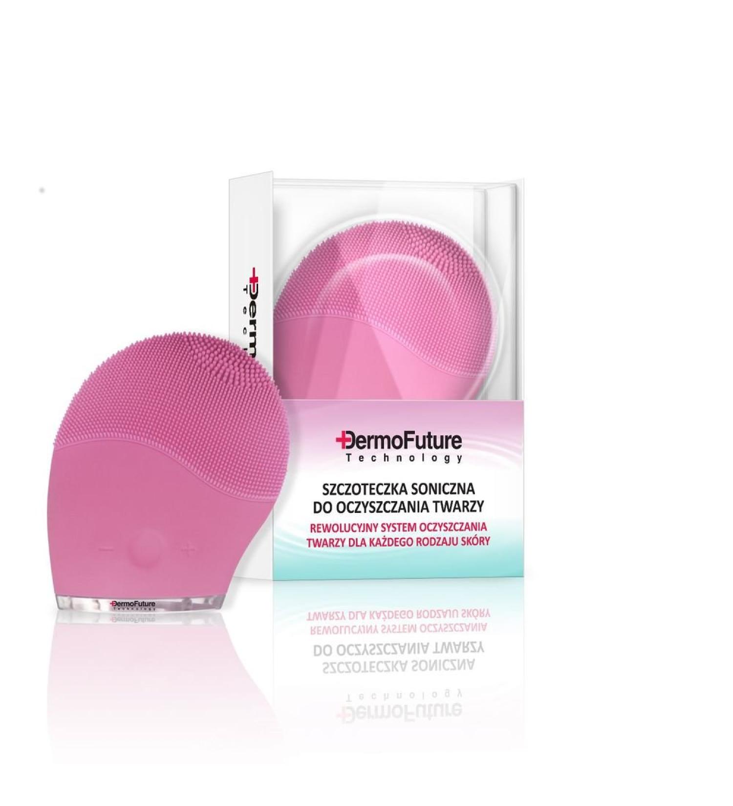 dermofuture Silicone Electric Sonic Facial Brush Cleanser Deep Pore Firming Rose