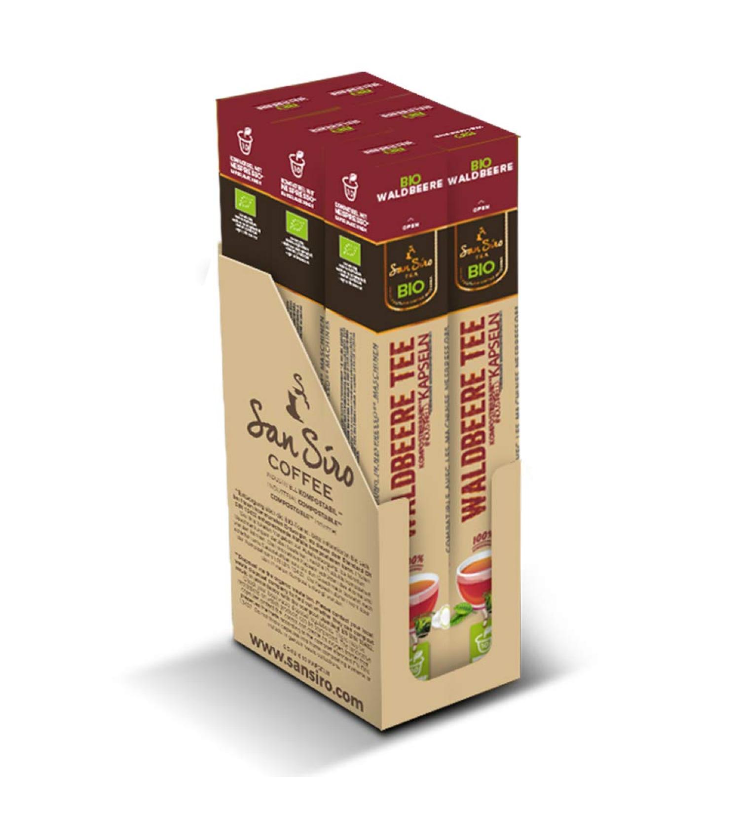 San Siro Organic Wild Berry Tea - Eco-Friendly CO2 Neutral 60 Capsules | Sustainable International Shipping - Buy Online on GoSupps.com