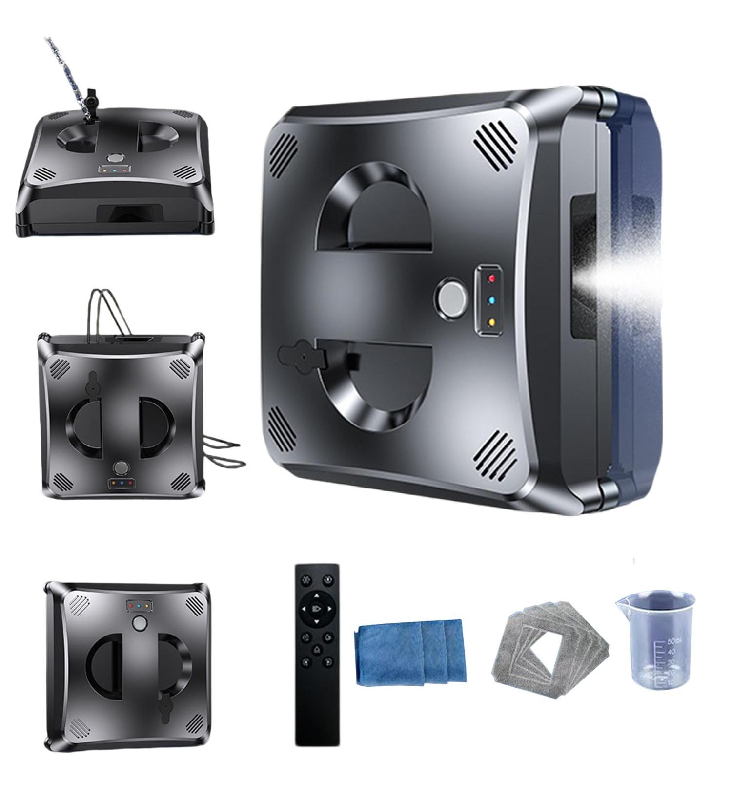CHHMAELOVE New Window Cleaning Robot with Remote Control - 4 Cleaning Modes Two-Way Water Spray Active Protection 4 Cleaning Modes for Indoor Outdoor High Rise Windows - Buy Online on GoSupps.com