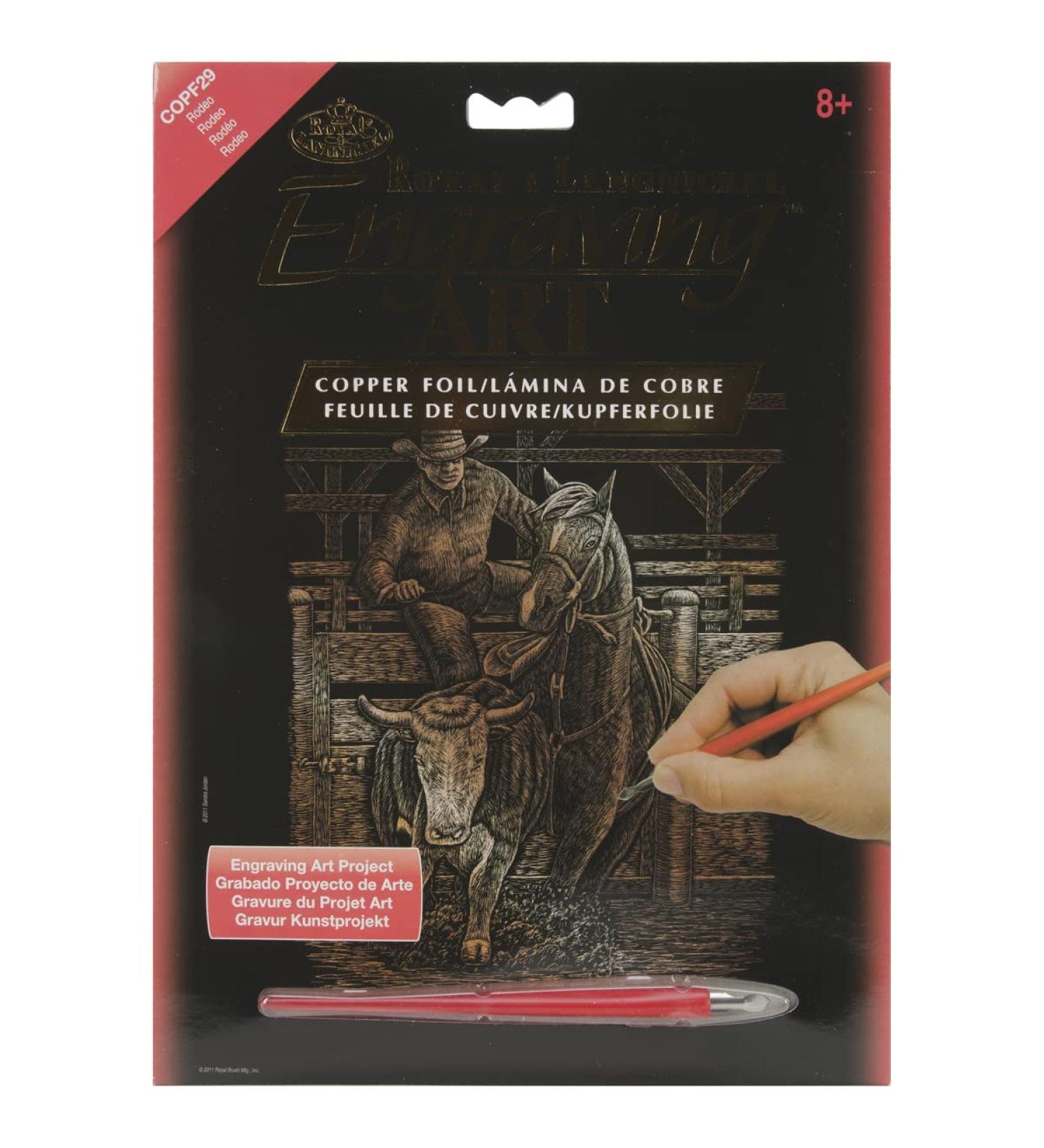 Rodeo Art Engraving Set of 2