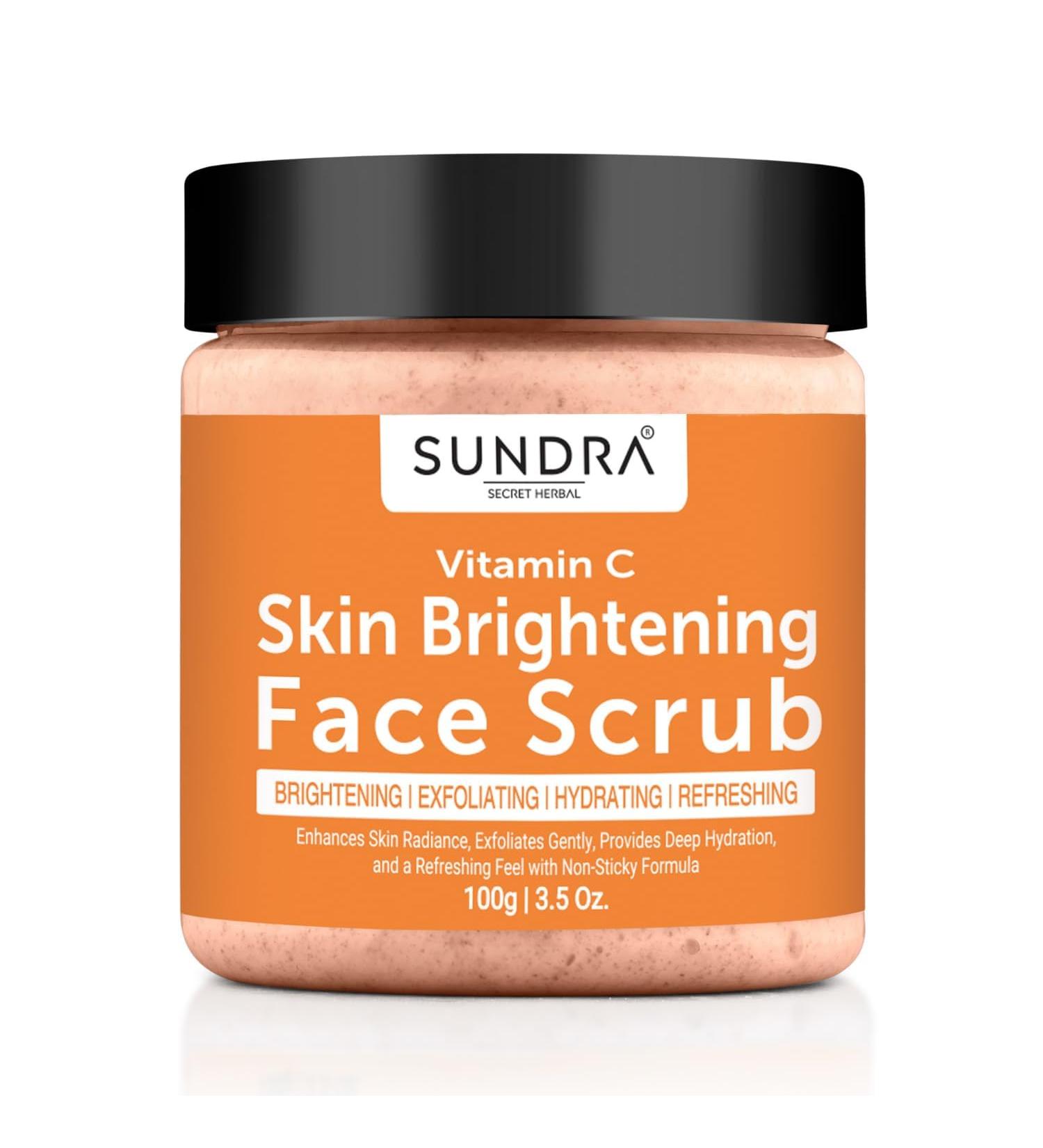BEMT Skin Brightening Face Scrub 100g | Vitamin C & Walnut Exfoliating Cleanser for Smooth Radiant Skin | Gentle Daily Use for Men & Women - Buy Online on GoSupps.com