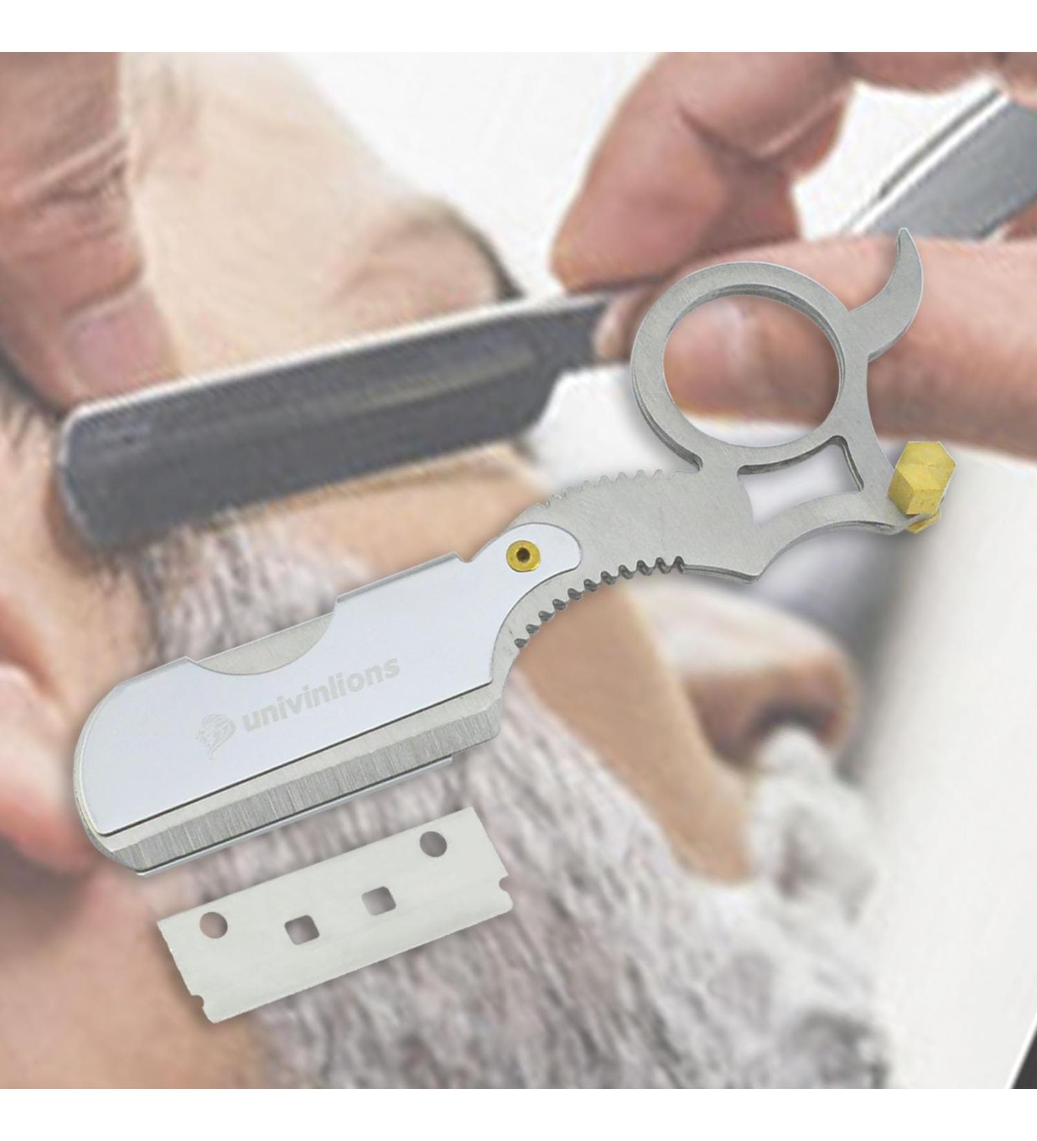 Premium Gold Black Silver Gear Shaped Handle Razors - Stainless Steel Hair Removal & Shaving Knife for Beard Face Eyebrows | International Shipping - Buy Online on GoSupps.com