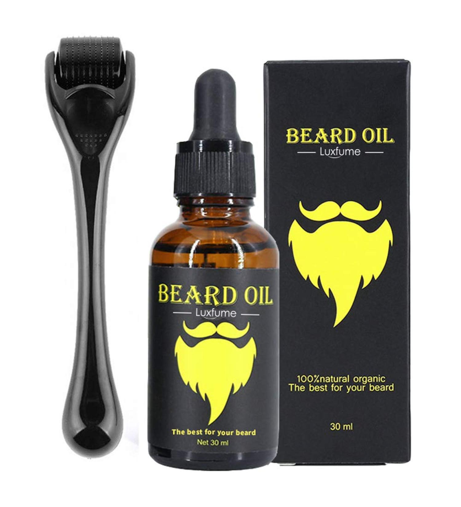 OCHILIMA Beard Growth Kit - Derma Roller & Beard Oil for Men - Stimulate New Hair Growth - Buy Online on GoSupps.com