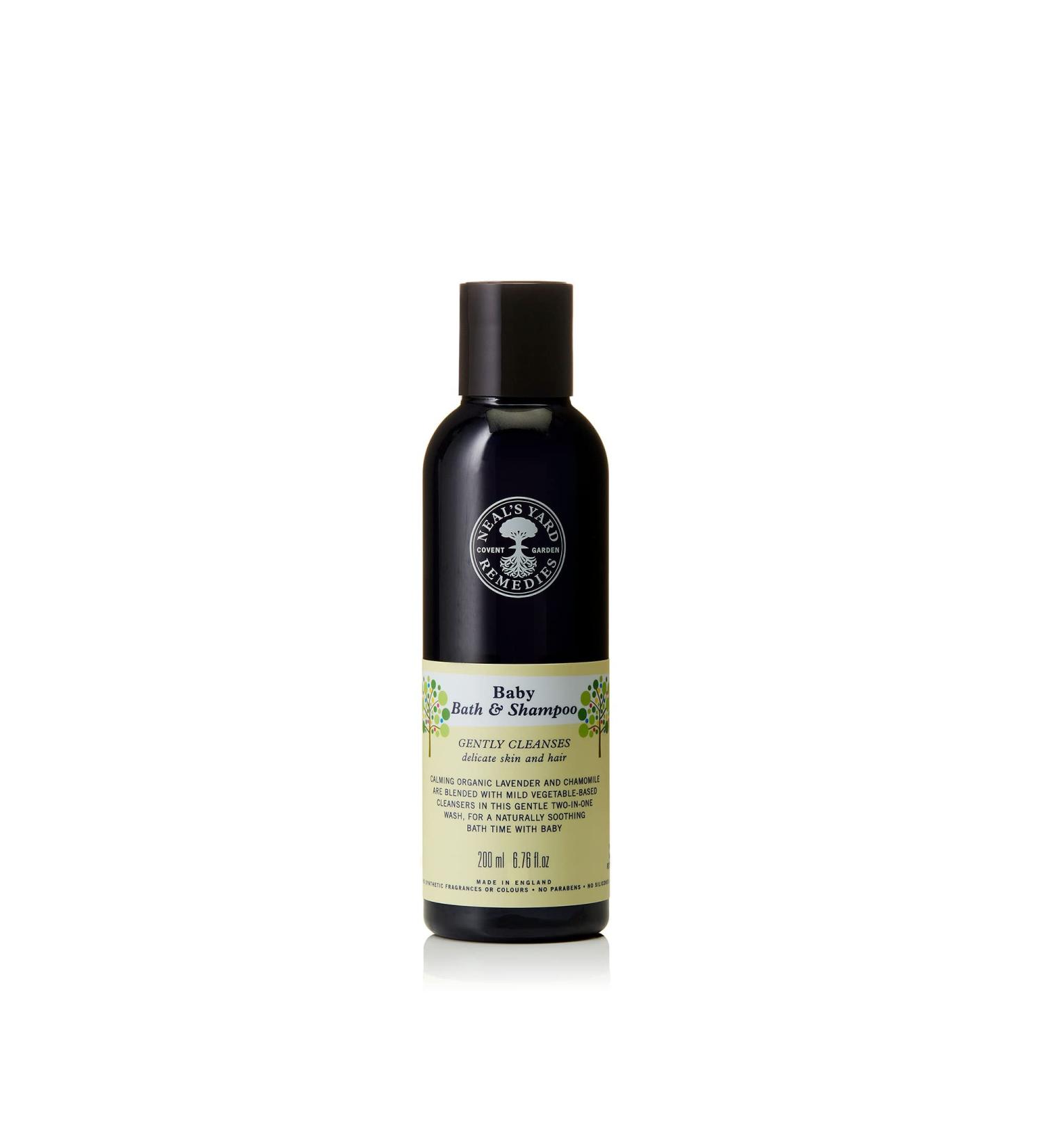 Neal's Yard Remedies Baby Bath & Shampoo - Lavender & Chamomile Vegan Body Wash | Calming & Gentle 200ml - Buy Online on GoSupps.com