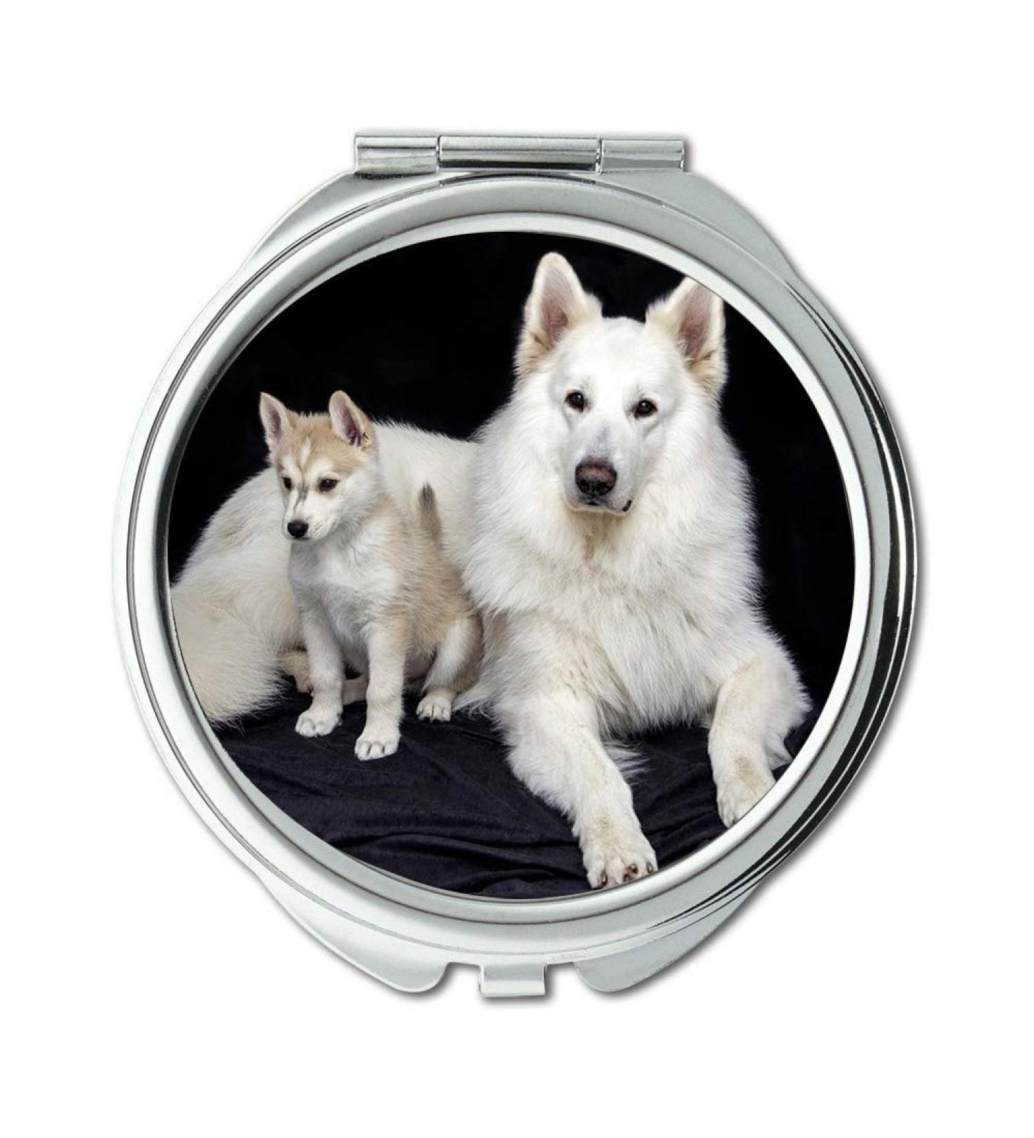 Mirror Compact Mirror Cute Sweet Dog Animals Puppy Doggy Pet Dogs pocket mirror portable mirror - Buy Online on GoSupps.com