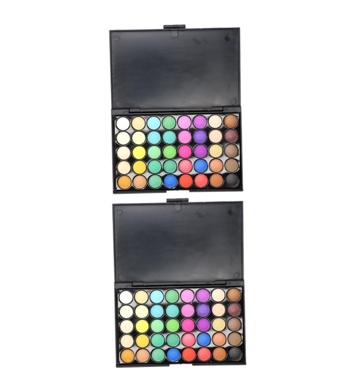 FOMIYES 2pcs 40 Eyeshadow Makeup Palette Eye Shadow Pearlescent 1 count (Pack of 1) As Shownx2pcs - Buy Online on GoSupps.com