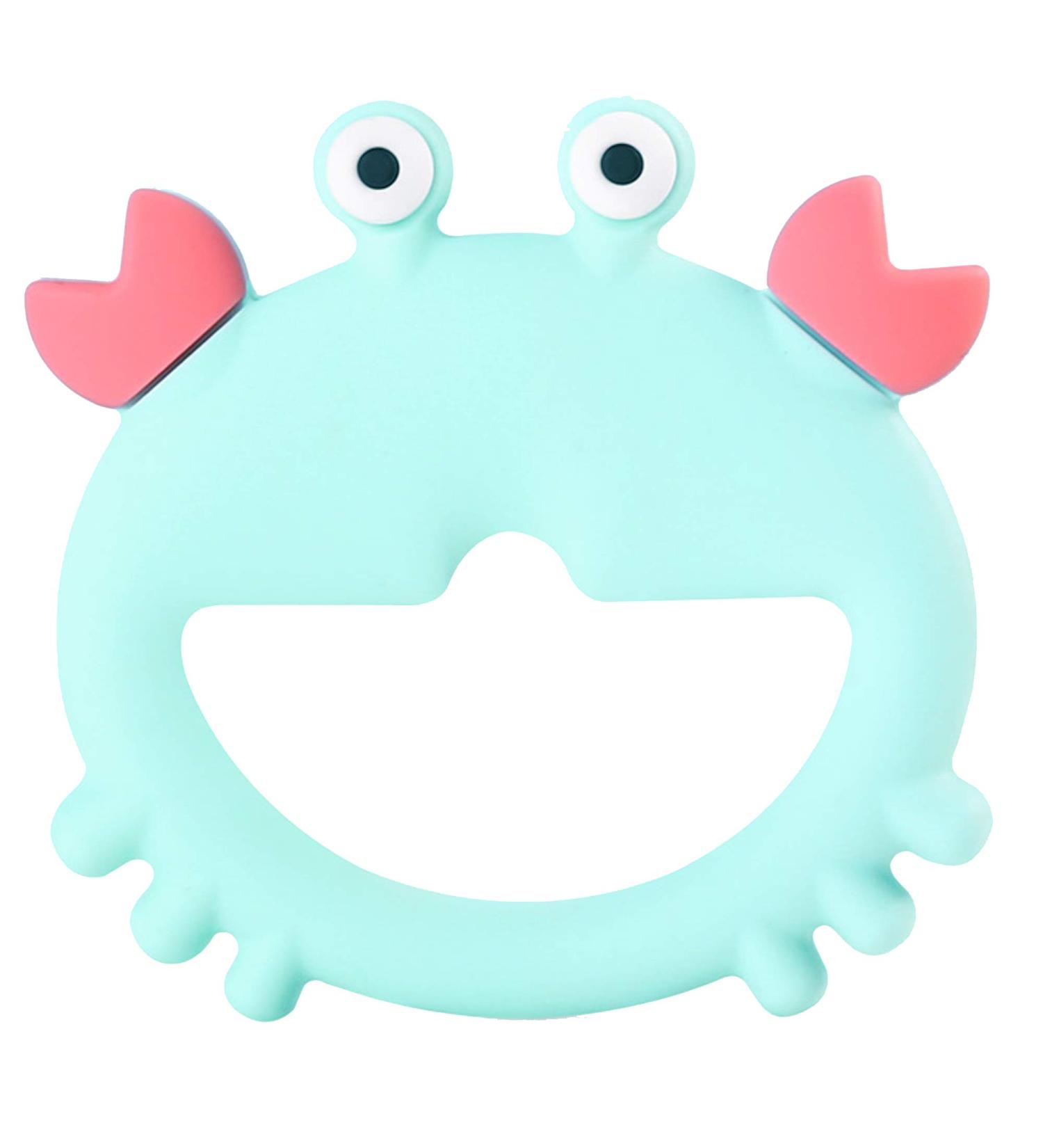 PREMYO Cooling Teething Ring for Babies - BPA-Free Silicone Teething Aid - Soft Relief for Teething Pain - Crab Mint Flavor - Buy Online on GoSupps.com