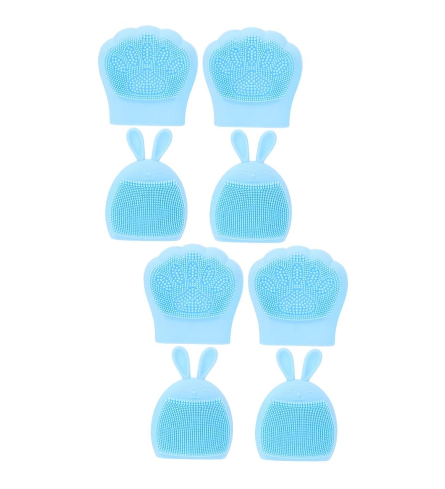 8 Pcs Rabbit Ears Facial Brush Silicone Face Silicone Face Cleanser Face Lotion for Women Handheld Massagers Home Facial Brush Face Cleaner Silica Gel Washbasin Miss Manual Light Bluex2pcs 7.5x7.5cmx2pcs - Buy Online on GoSupps.com