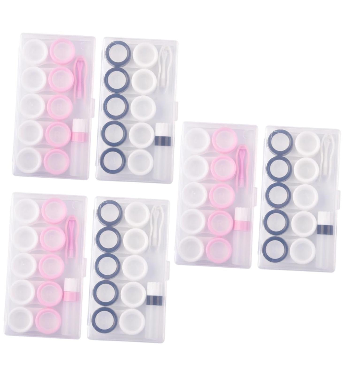 Solustrie 6-Sentence Portable Storage Box for Colored Contact Lenses - Contact Lens Case Kit - Travel-Friendly White Container - Buy Online on GoSupps.com