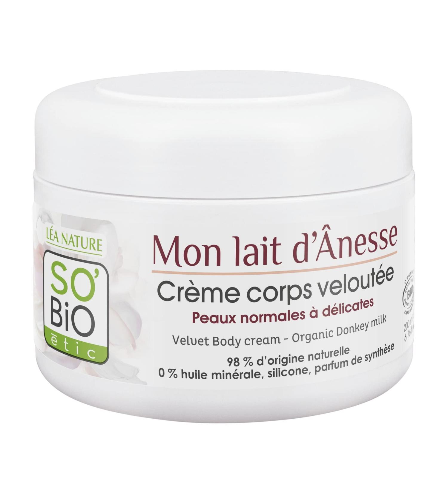 SO'BiO tic - Cr me velout e nourrissante corps - Peau normale|Peau s che - Certifi Cosmebio - Pot de 200 ml 200 ml (Lot de 1)