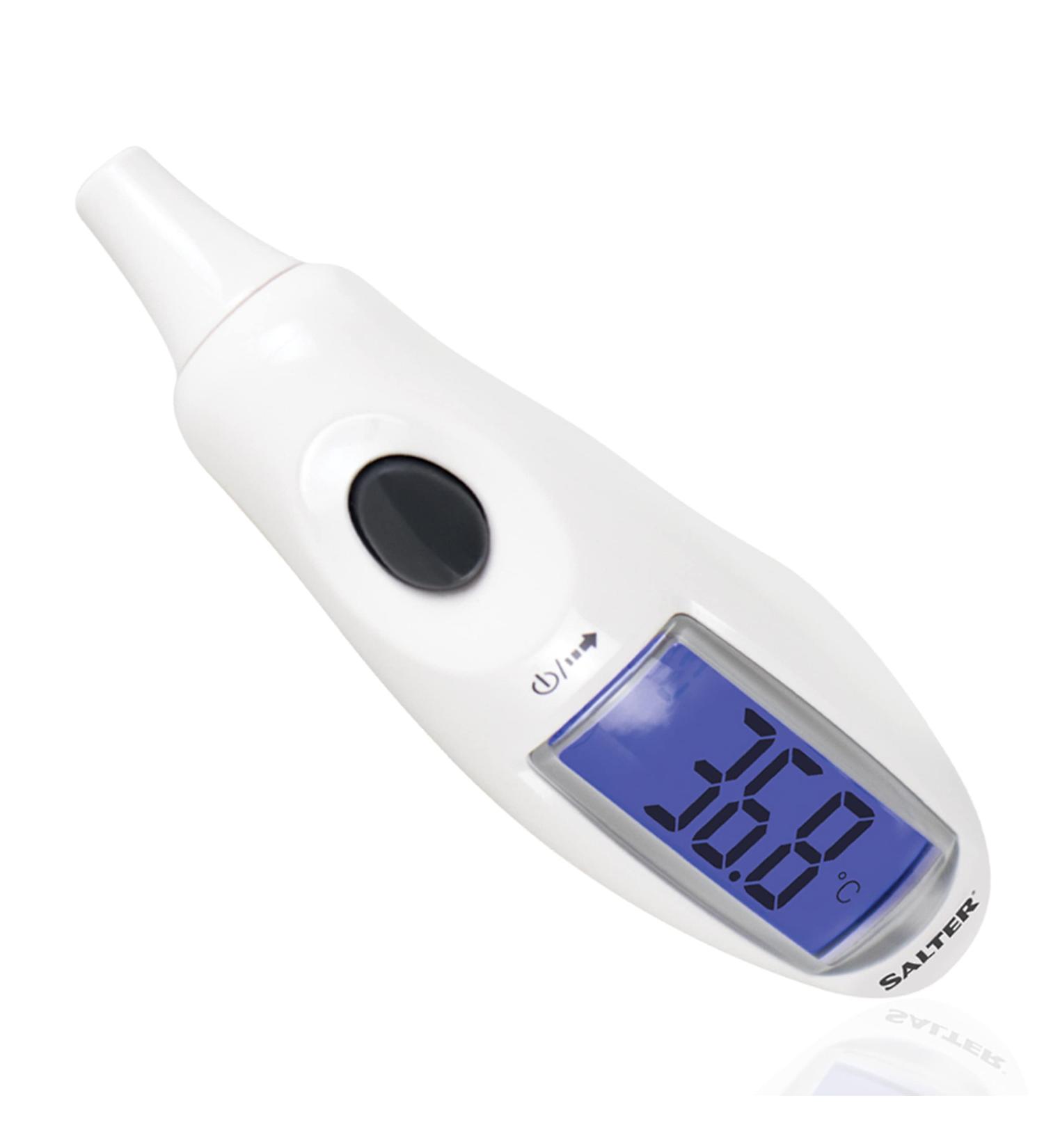 Salter TE-150-EU Ear Digital Thermometer | Jumbo LCD Display | 10 Memory Recall | For Babies, Children & Adults | Fever Alarm | One Second Temperature Readings | Measure in C & F - Buy Online on GoSupps.com