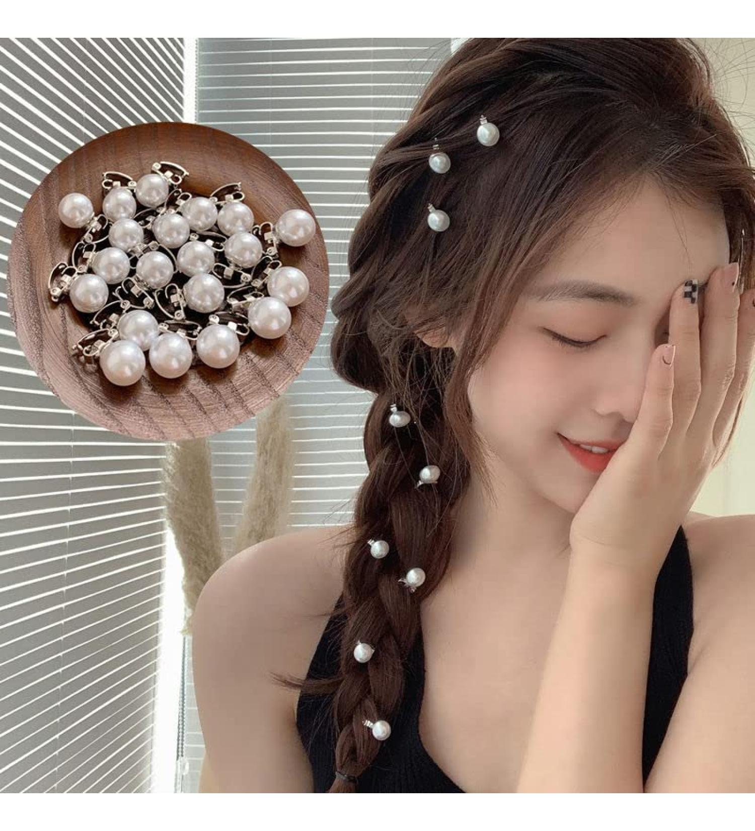 10 Pcs Mini Pearl Hair Clips - Fashion Wedding Hair Accessories for Women and Girls - Buy Online on GoSupps.com