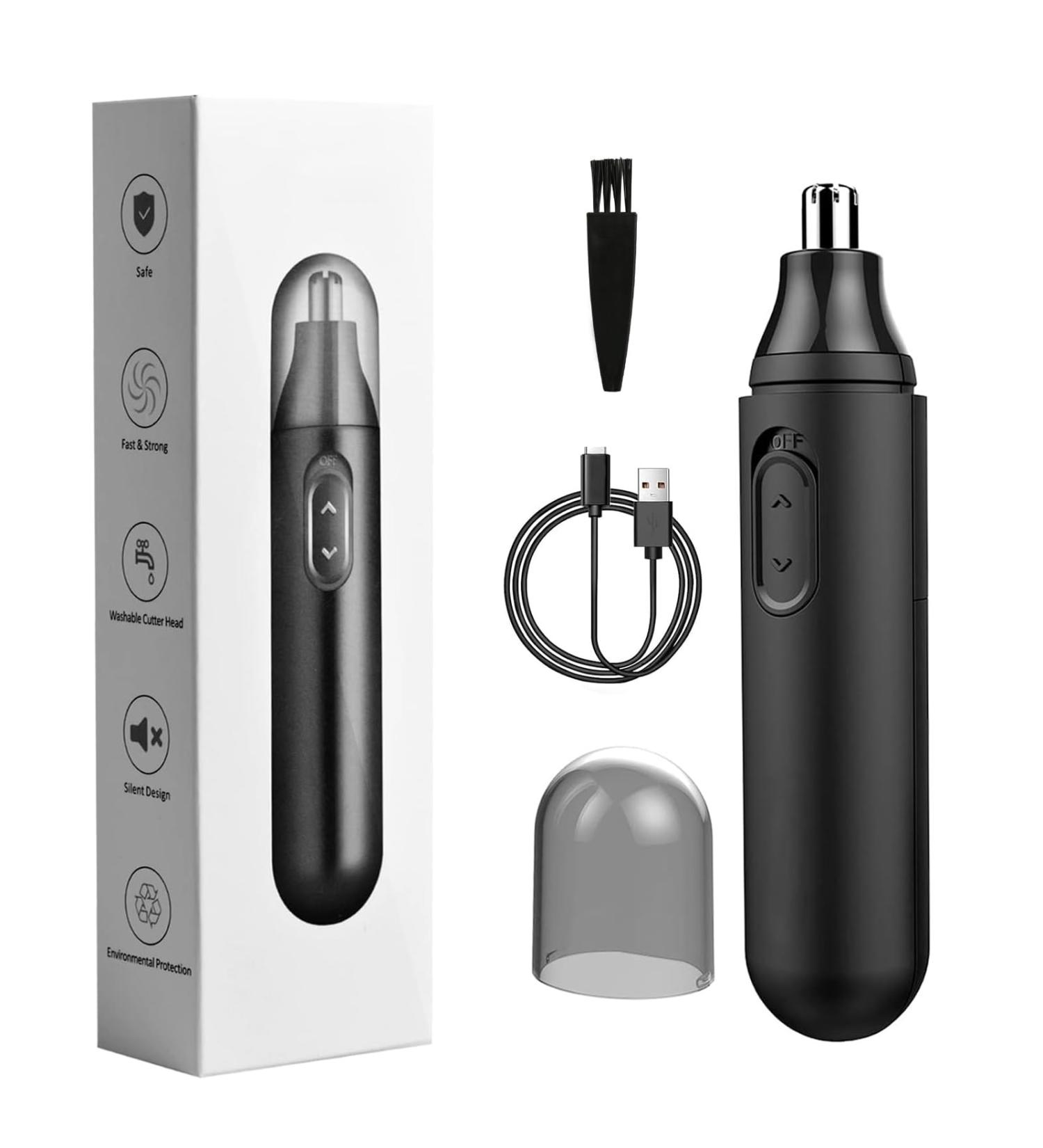 Nose Hair Trimmer Rechargeable Ear and Nose Hair Trimmer for Men Women Painless Nose Trimmer Professional USB Rechargeable Ear & Facial Hair Trimmer IPX7 Waterproof Dual Edge Blades Easy Cleansing - Buy Online on GoSupps.com